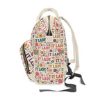 IT LADY Floral Pattern Multifunction Travel Backpack