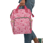 Pink 'IT LADY' Multifunctional Travel Backpack