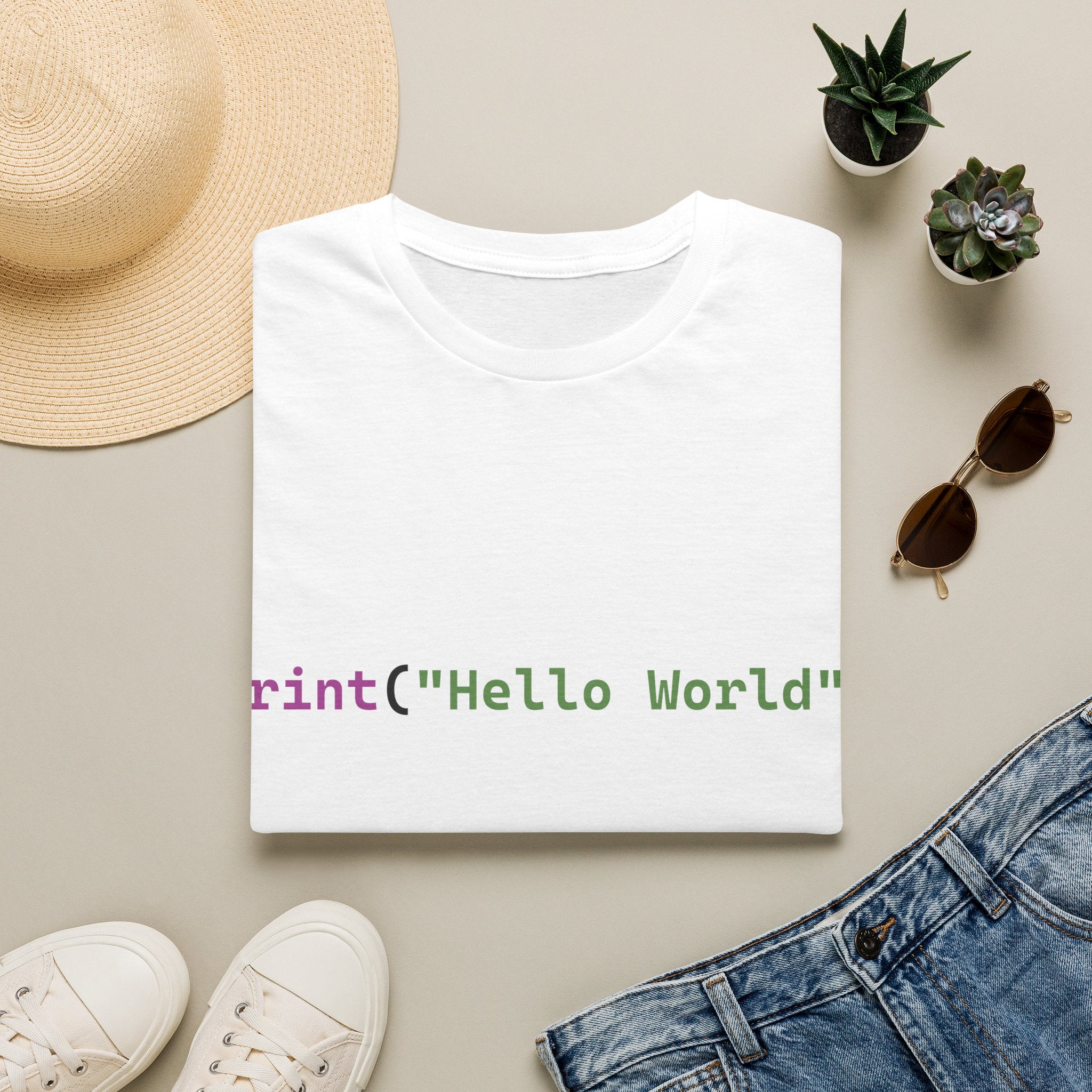 Front: print("Hello World") Back: Hello World Programmer Unisex Softstyle T-Shirt