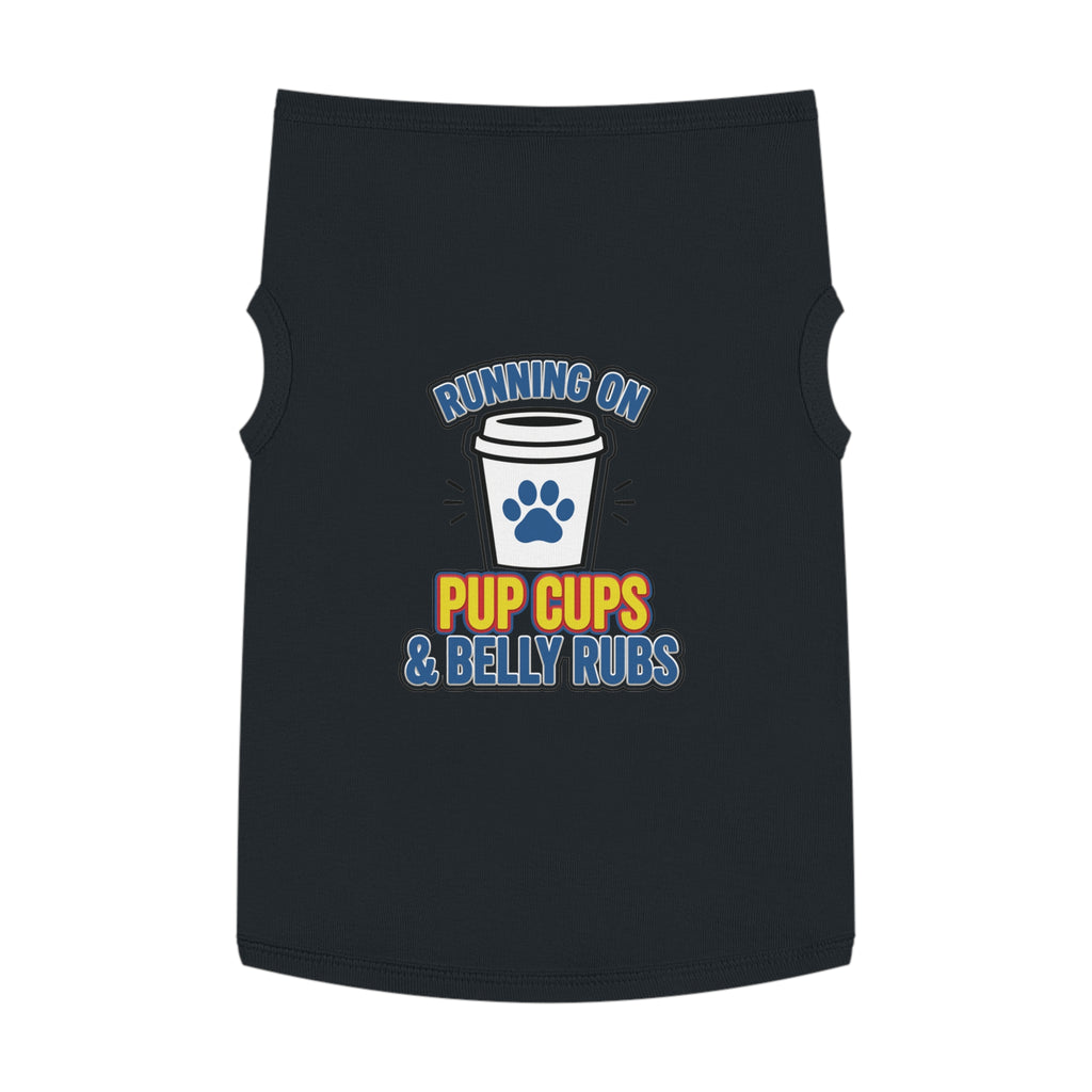 Running on Pup Cups & Belly Rubs Dog Tank Top