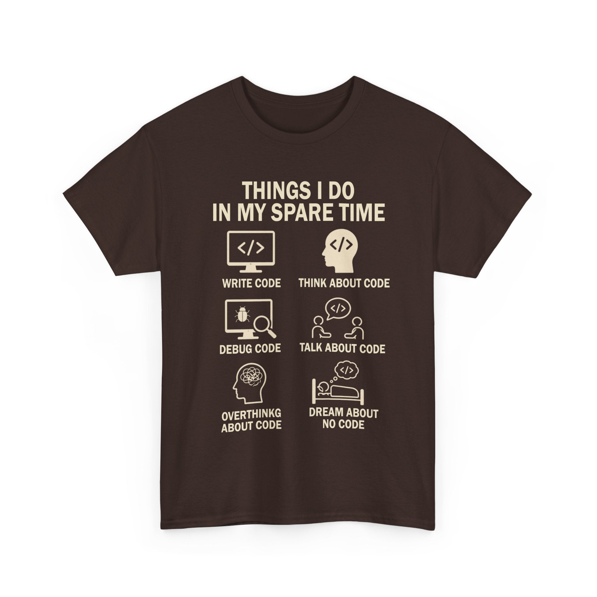 Things I Do in My Spare Time (Code) Unisex Heavy Cotton T-Shirt