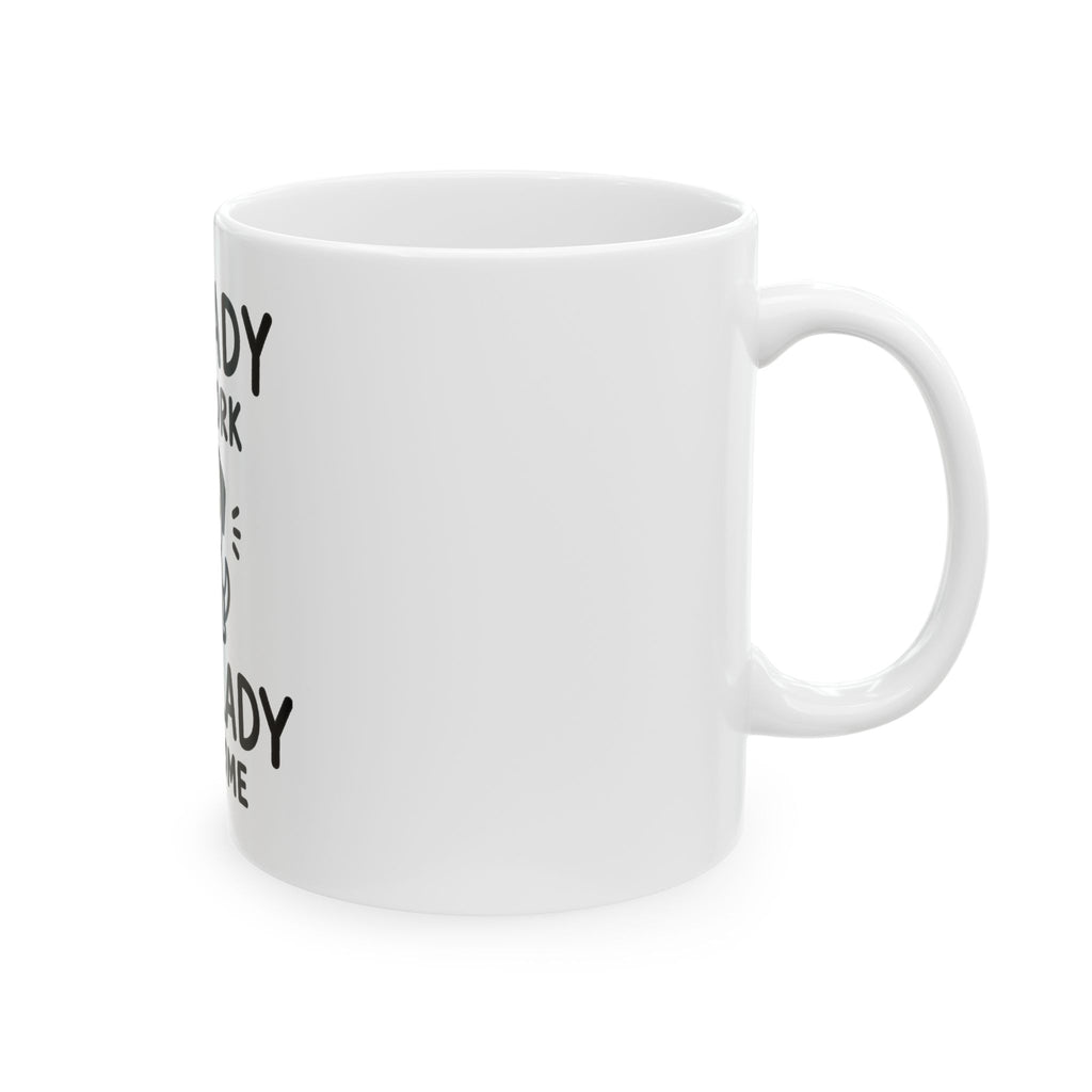 IT Lady at Work, Dog Lady at Home Ceramic Mug - Cute Dog Mom Coffee Cup (11oz/15oz)