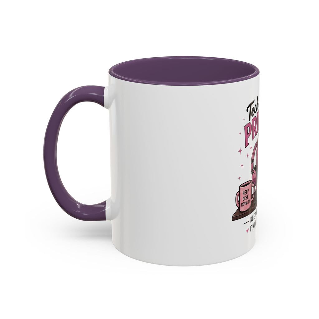Coffee First Tickets Accent Mug - Funny Pink Heart Coffee Lover Gift (11/15oz)