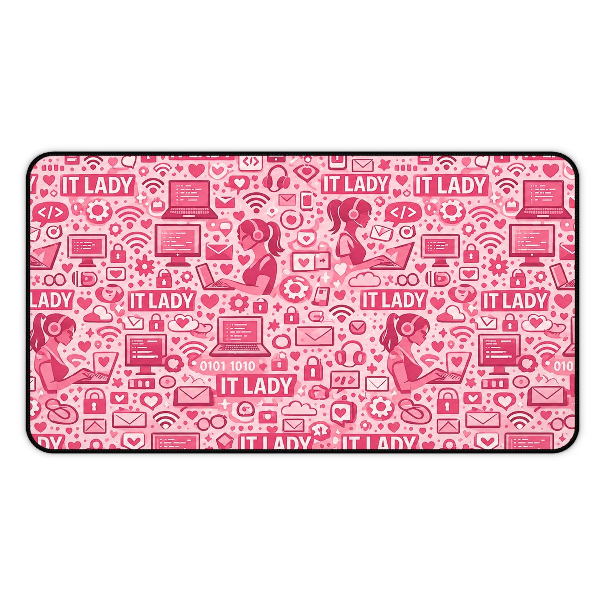 IT Lady Pink Pattern Desk Mat