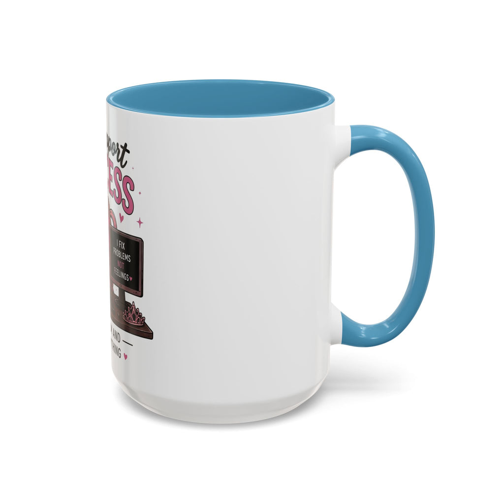 Coffee First Tickets Accent Mug - Funny Pink Heart Coffee Lover Gift (11/15oz)