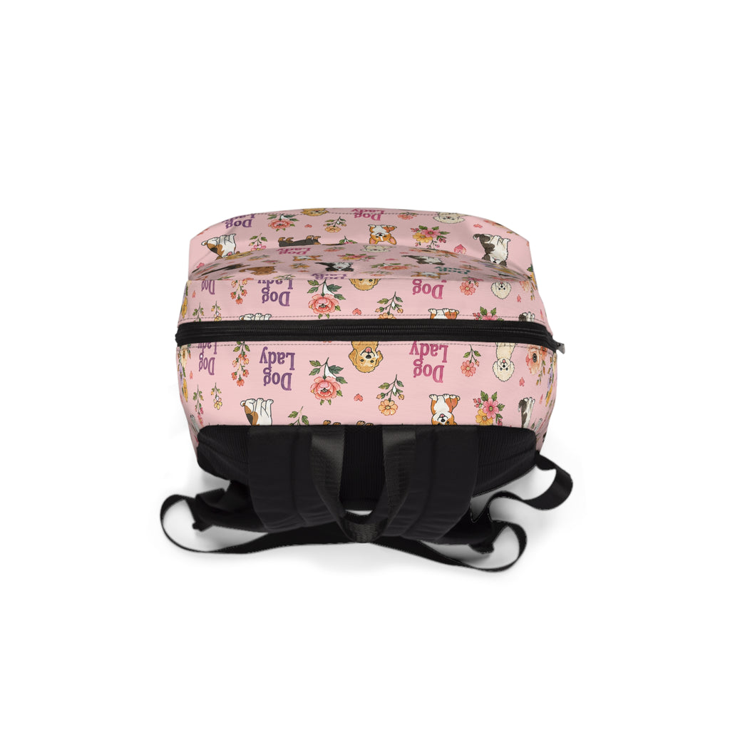 Dog Lady Floral Backpack