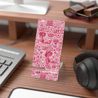 IT Lady Pink Pattern Phone Stand - Foldable Mobile Display Stand for Smartphones
