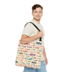 IT Lady Tote Bag - Retro Multicolor Typography All-Over Print