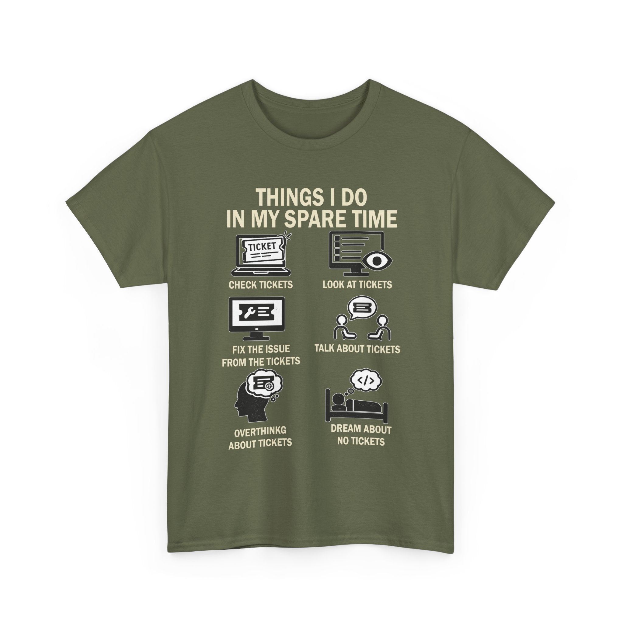 Things I Do In My Spare Time Ticket Obsessed Unisex Heavy Cotton T-Shirt