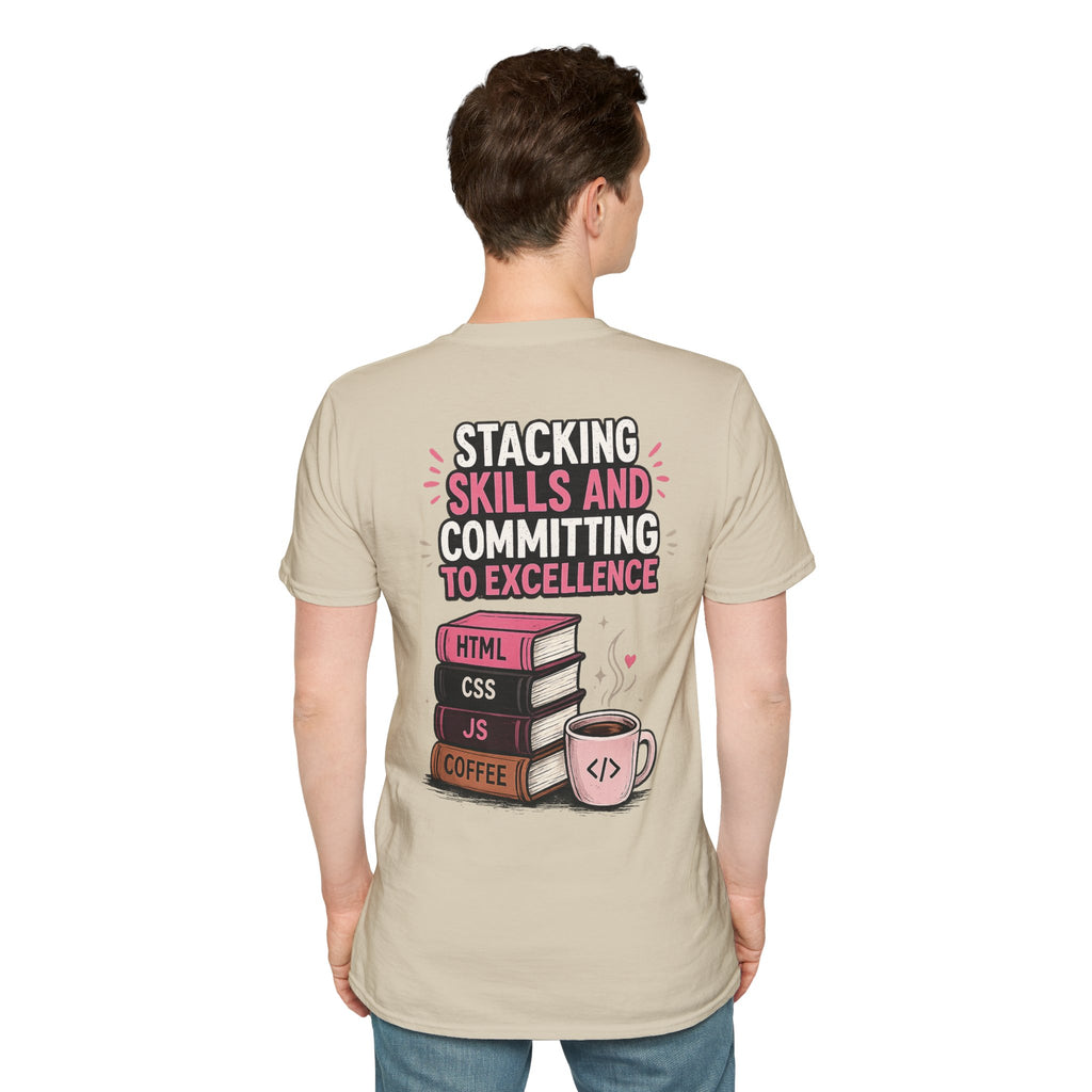 Stacking Stills and Committing to Excellence Unisex Softstyle T-Shirt