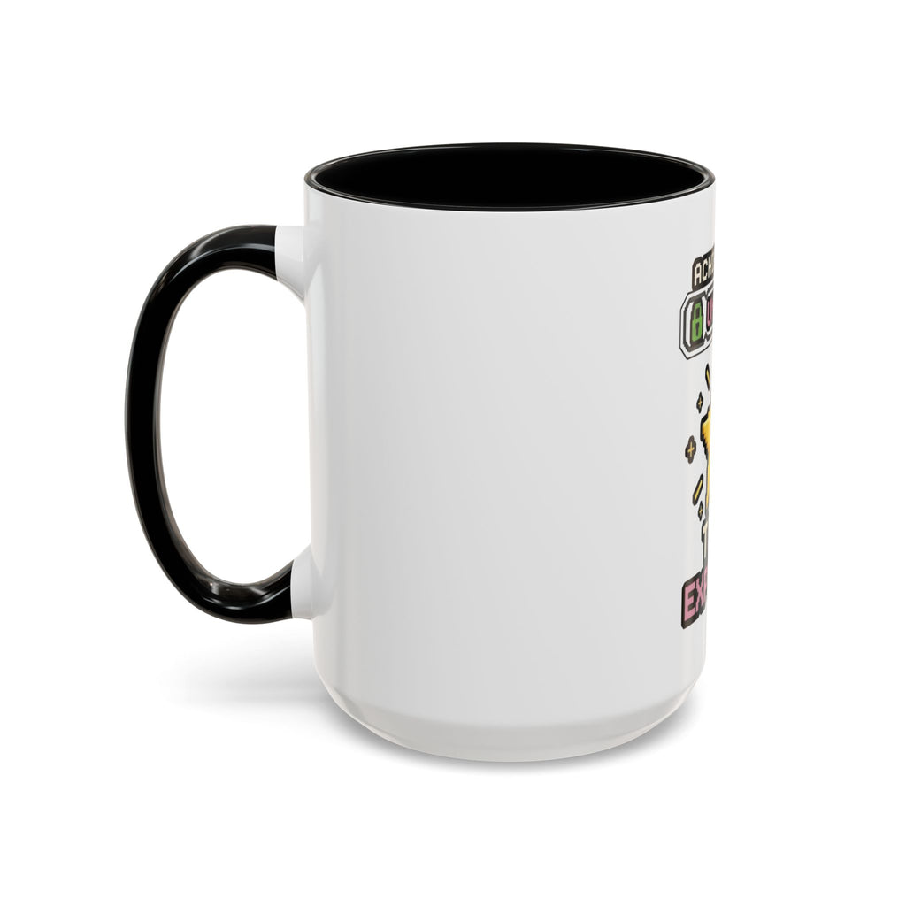 Achievement Unlocked: Tech Explorer Accent Coffee Mug - Cute Pixel Star Gamer Gift