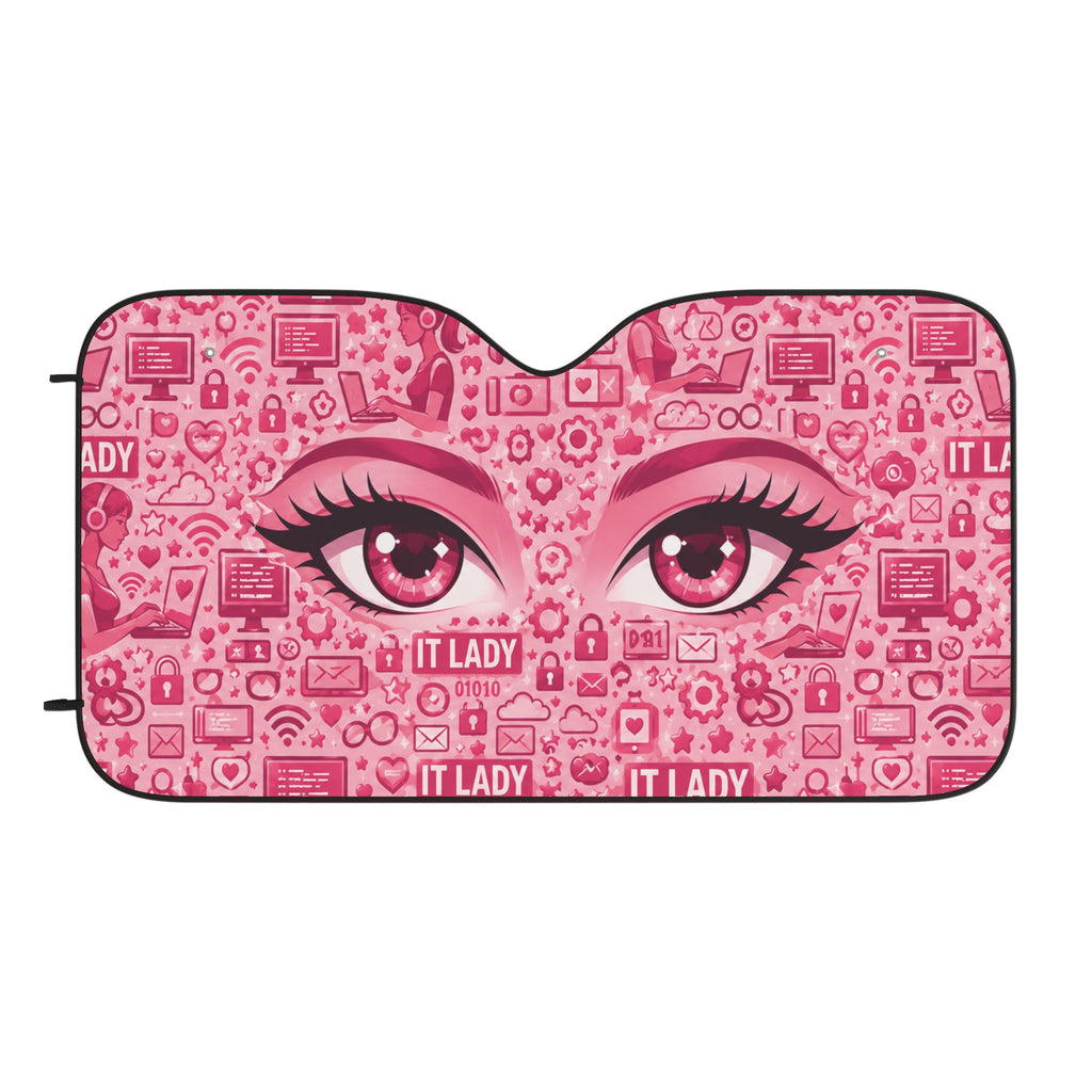 Pink 'IT Lady' Eyes Pattern Car Sun Shade