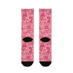 IT Lady Pink Patterned Crew Socks - Tech & Gamer Gift