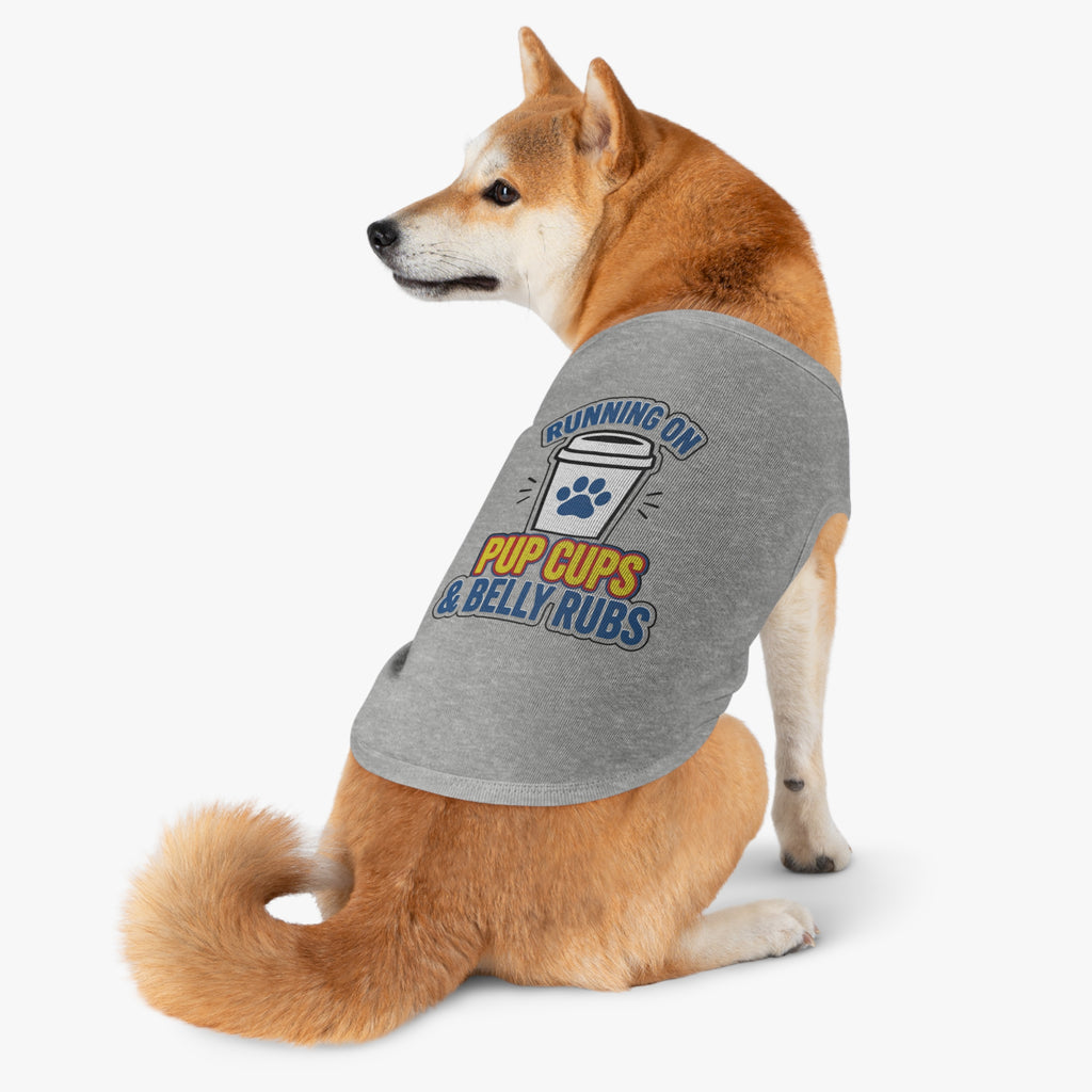 Running on Pup Cups & Belly Rubs Dog Tank Top