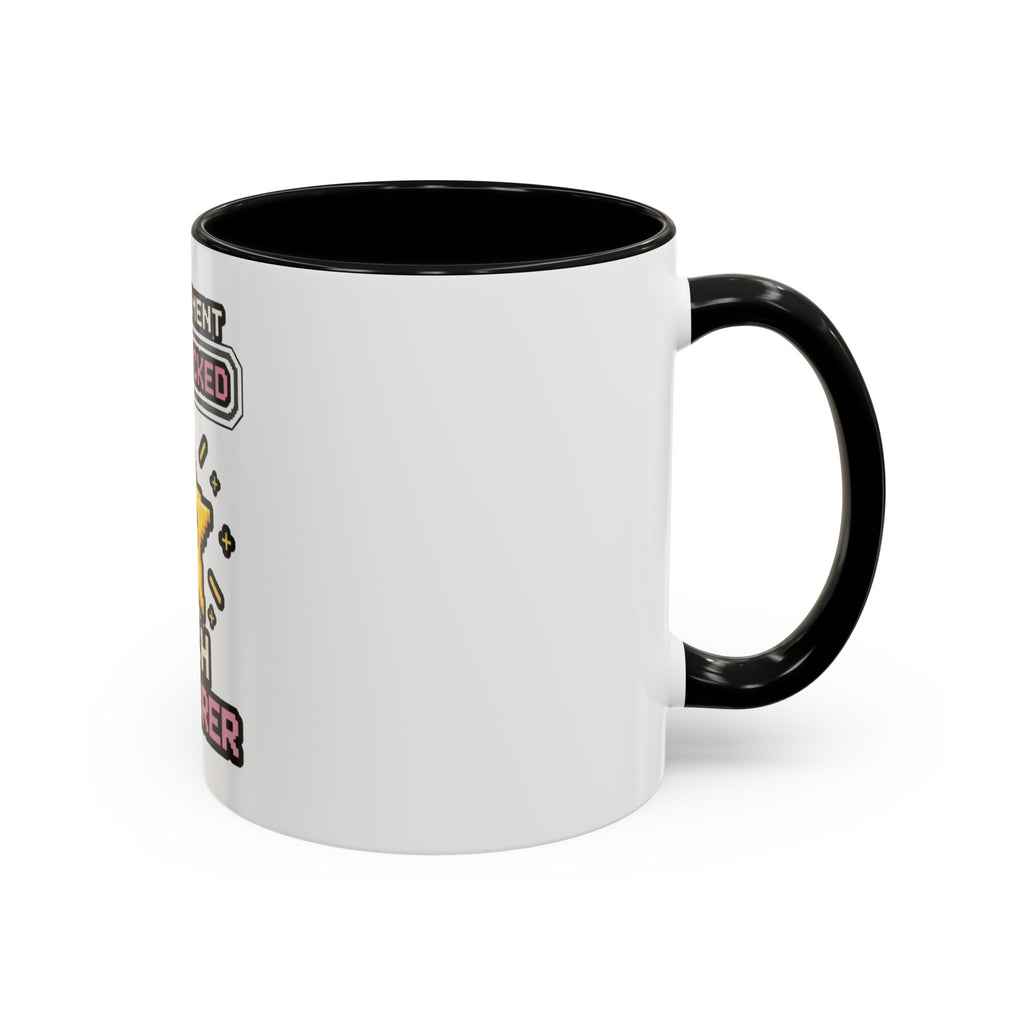 Achievement Unlocked: Tech Explorer Accent Coffee Mug - Cute Pixel Star Gamer Gift
