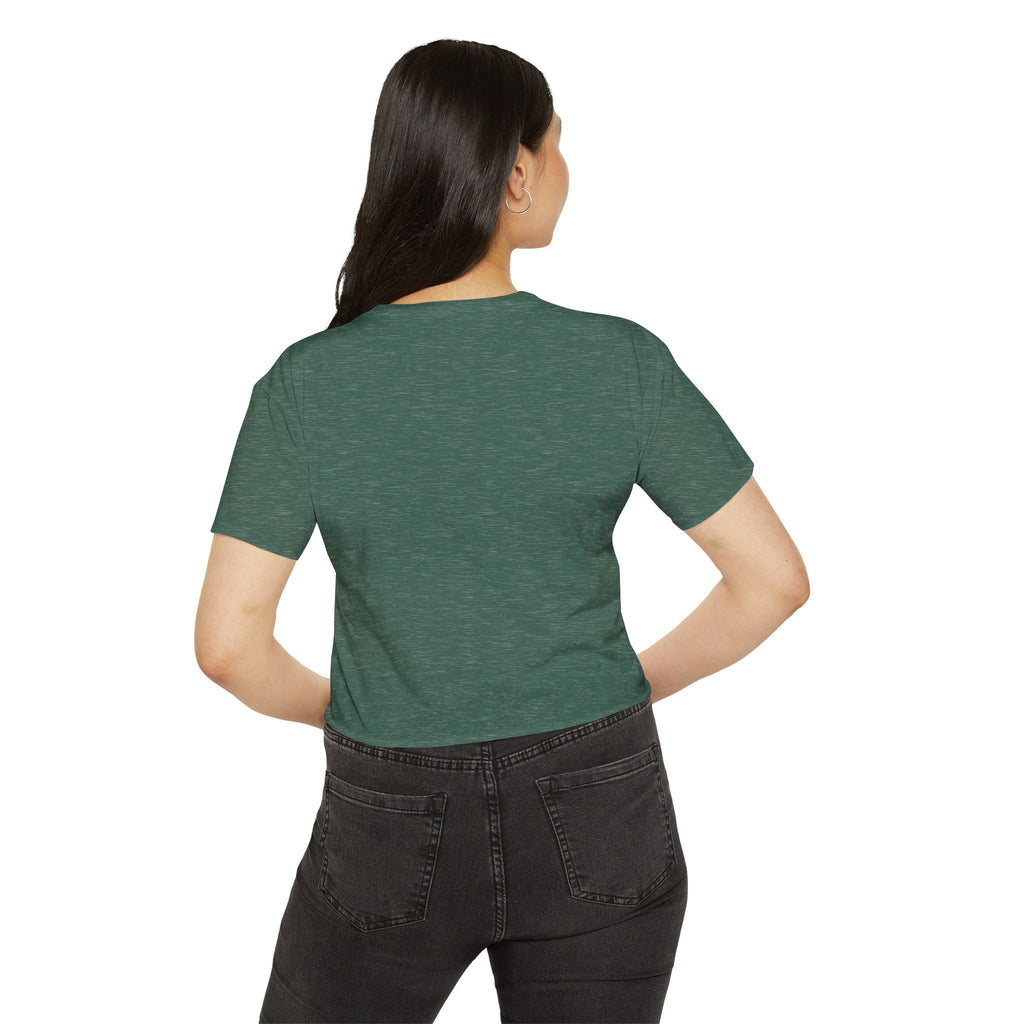 IT Lady with Laptop Crop Top T-Shirt