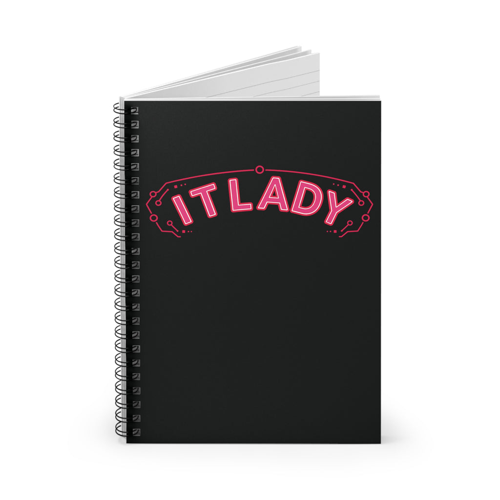 IT Lady Spiral Notebook Ruled Journal