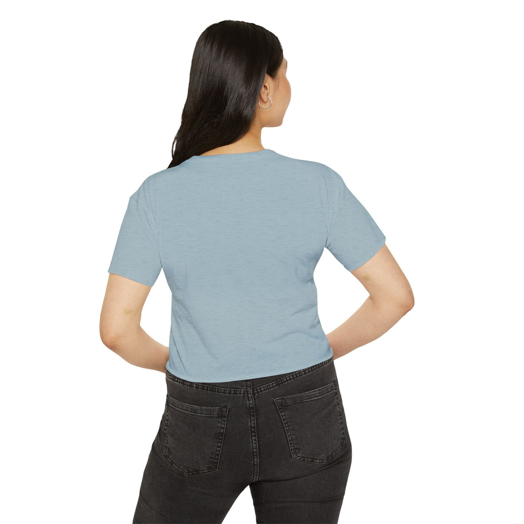 IT Lady with Laptop Crop Top T-Shirt