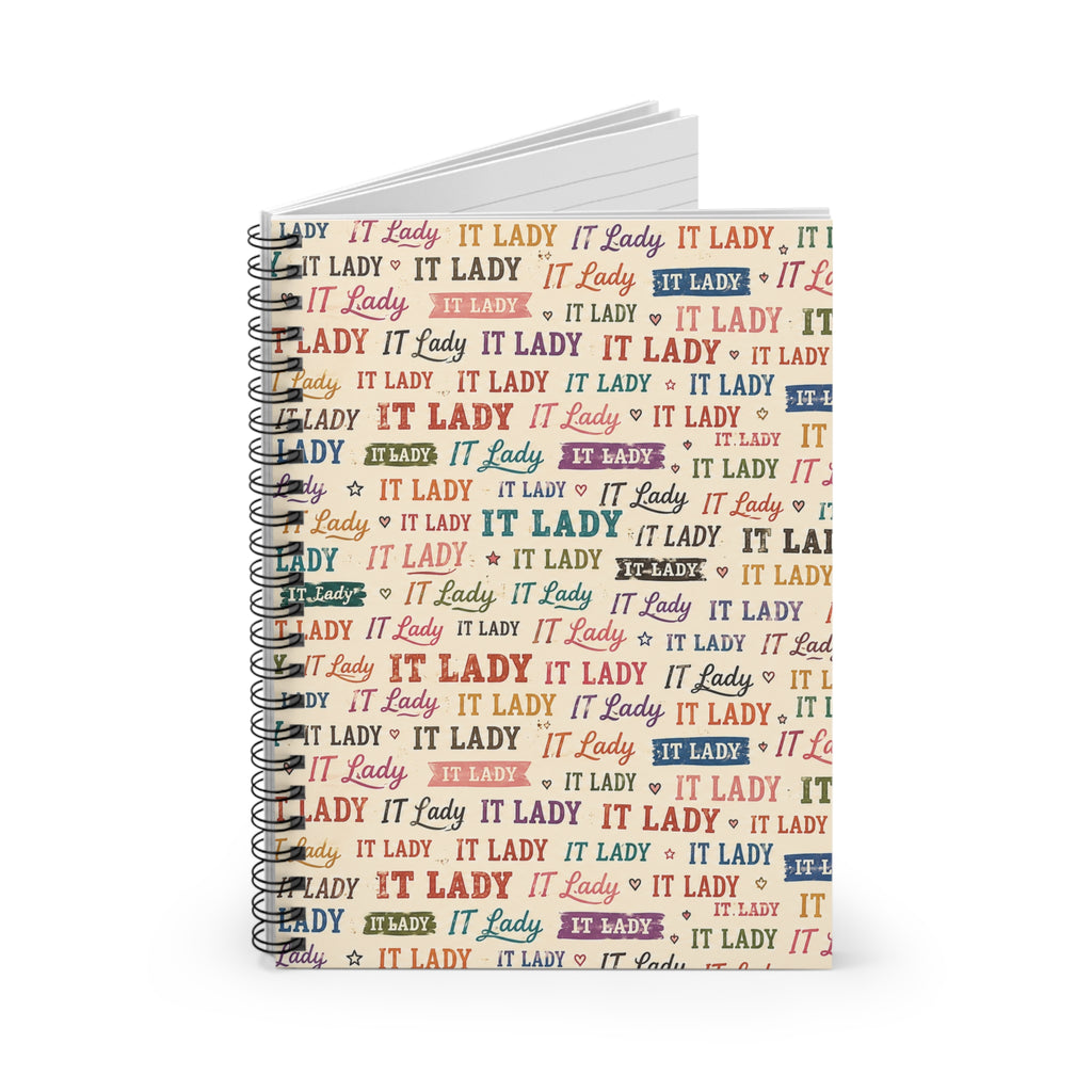 IT Lady Vintage Spiral Notebook
