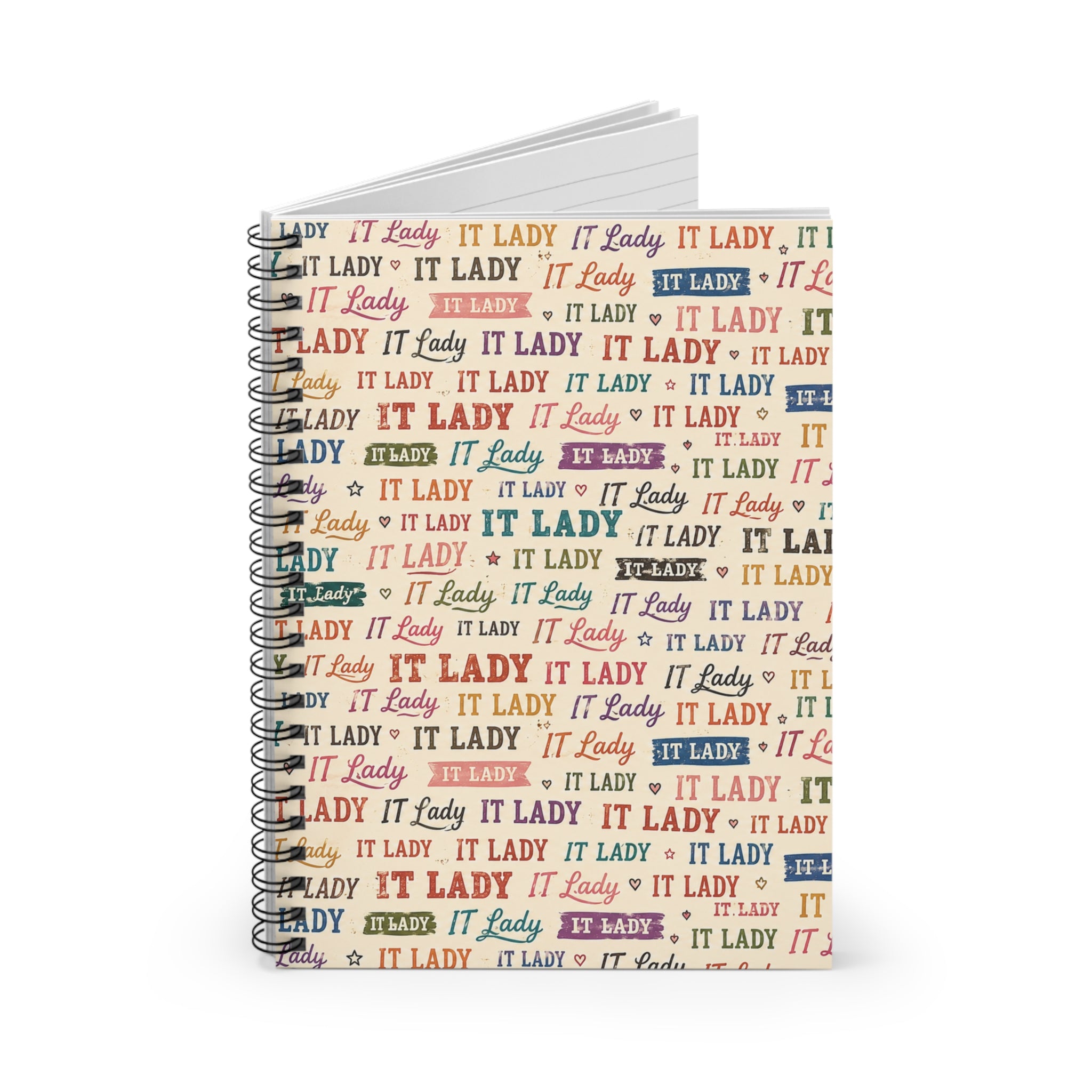 IT Lady Vintage Spiral Notebook