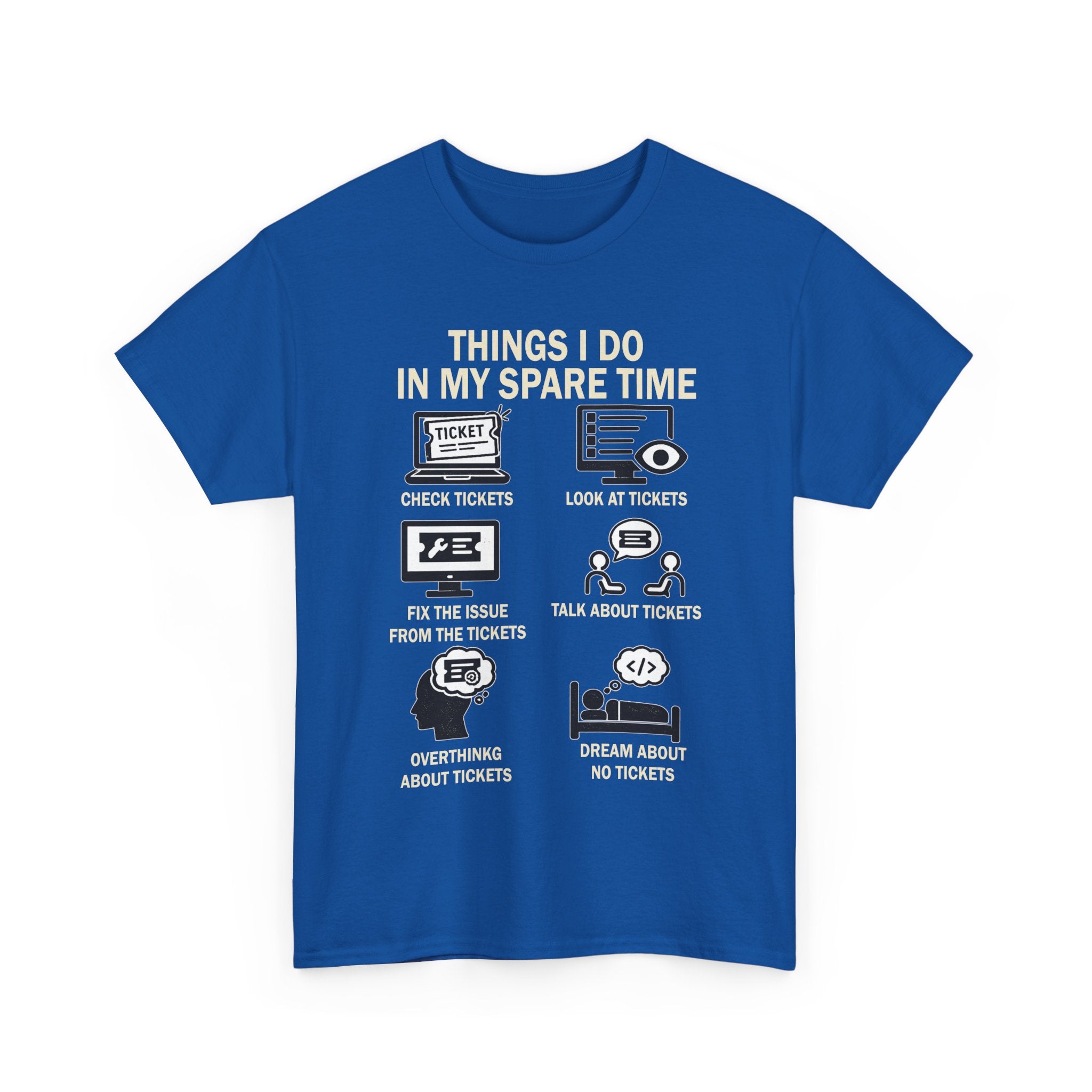 Things I Do In My Spare Time Ticket Obsessed Unisex Heavy Cotton T-Shirt