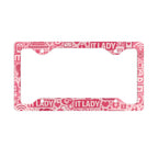 IT Lady Pink Metal License Plate Frame