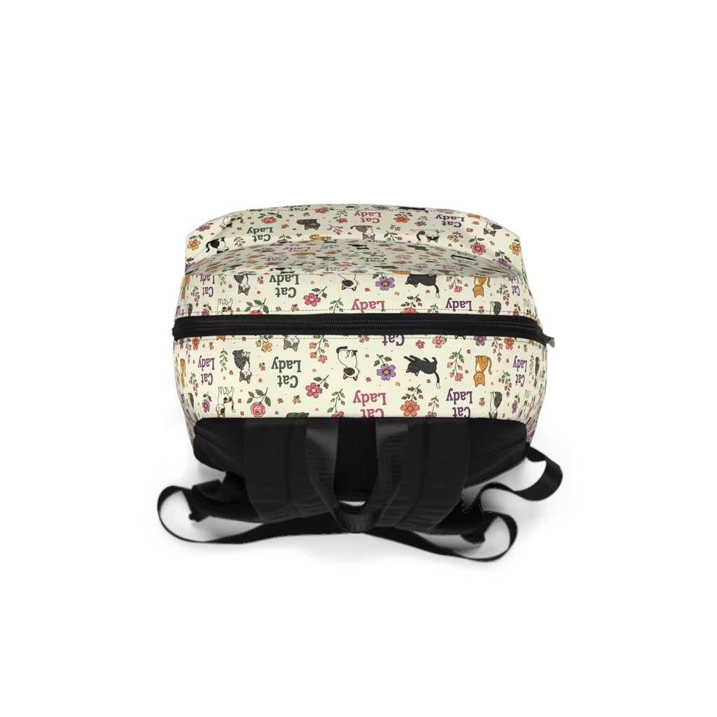 Cat Lady Pattern Backpack