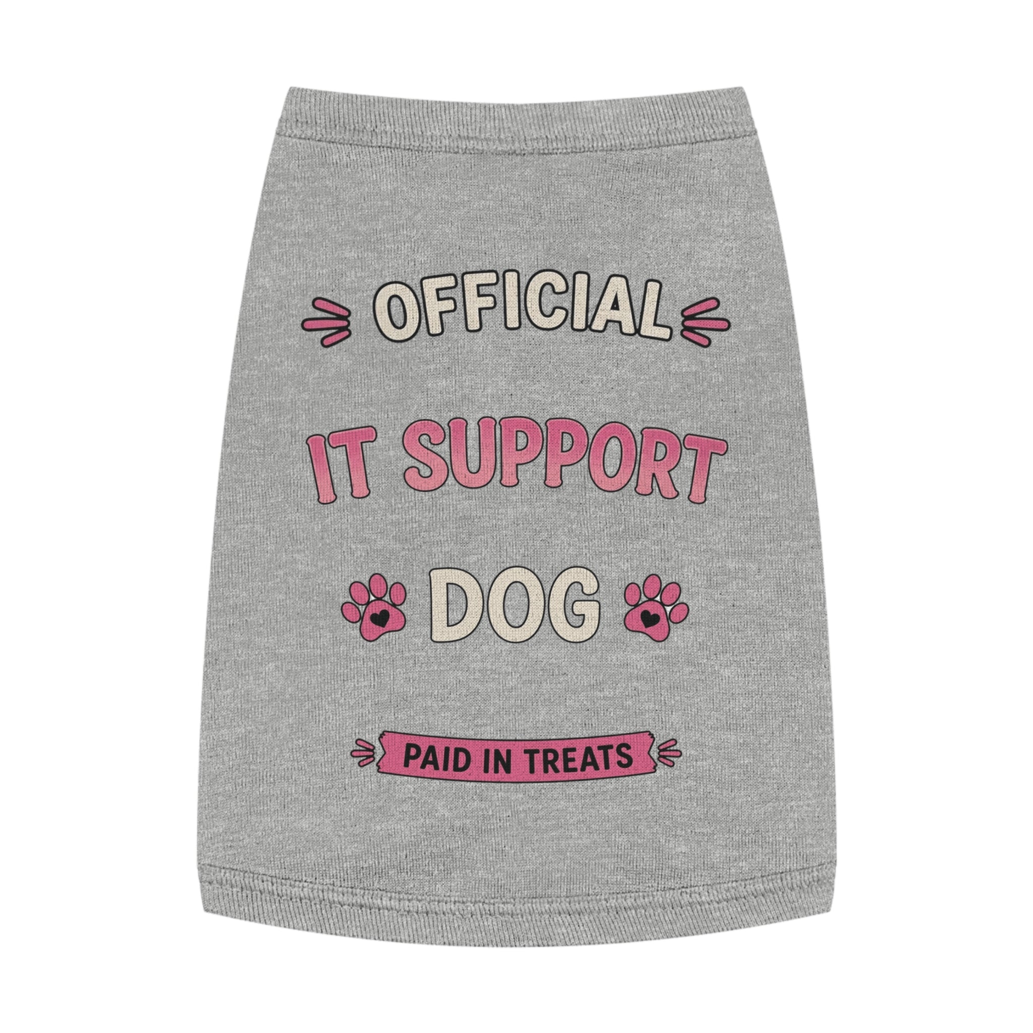 Official IT Support Dog: Paid in Treats Pet Tank Top - Cute Techie Dog Tee
