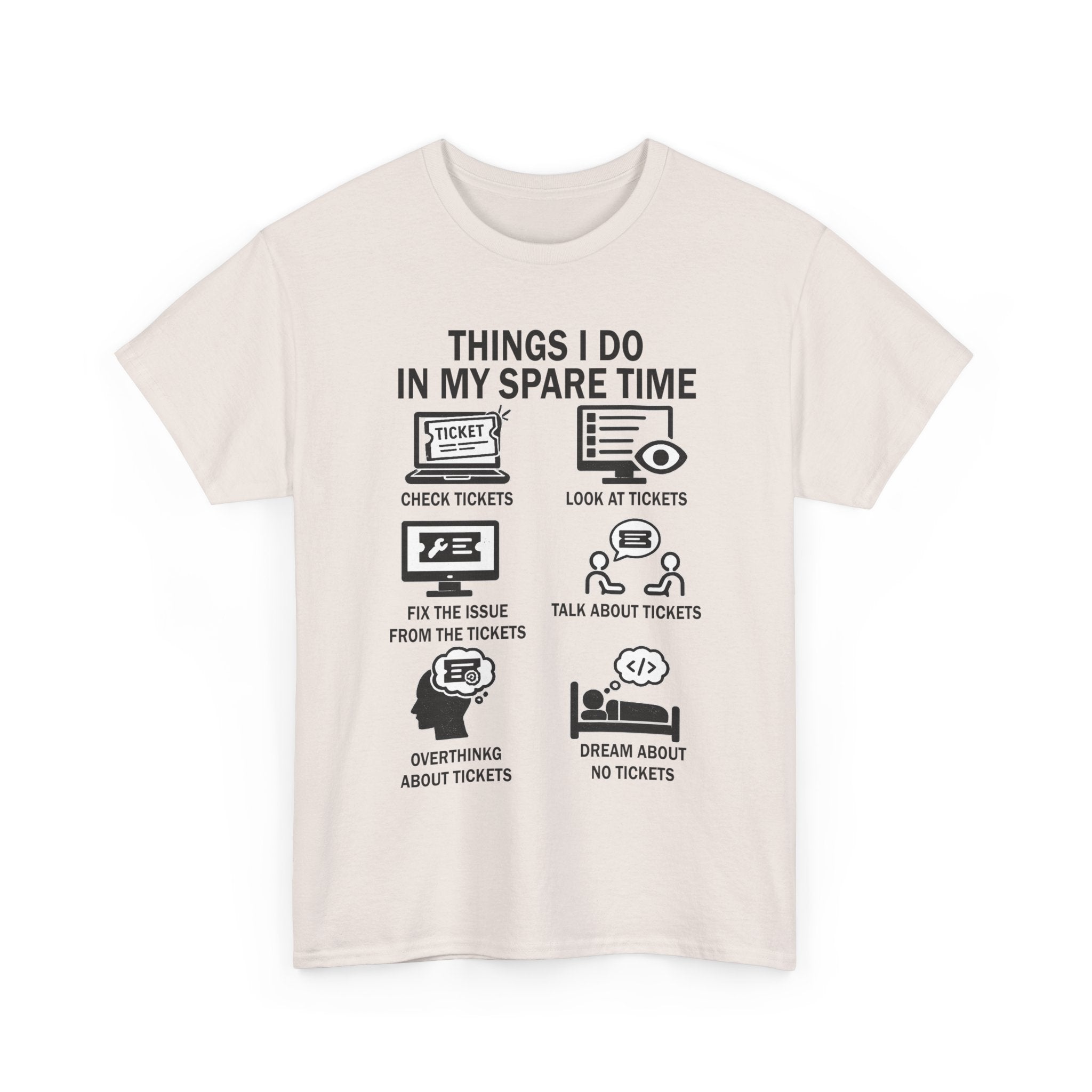 Things I Do In My Spare Time Ticket Obsessed Unisex Heavy Cotton T-Shirt