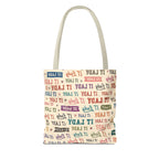 IT Lady Tote Bag - Retro Multicolor Typography All-Over Print