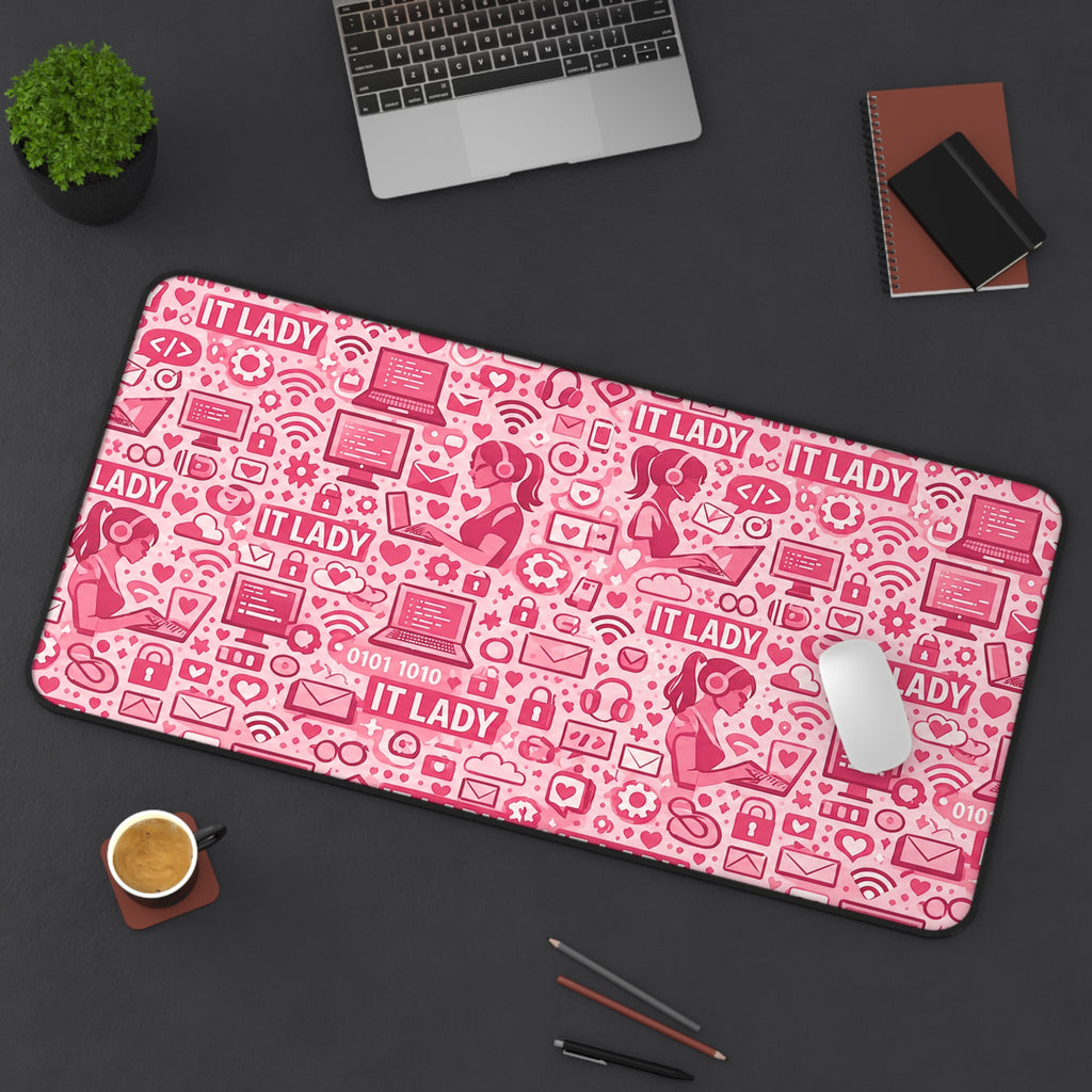 IT Lady Pink Pattern Desk Mat