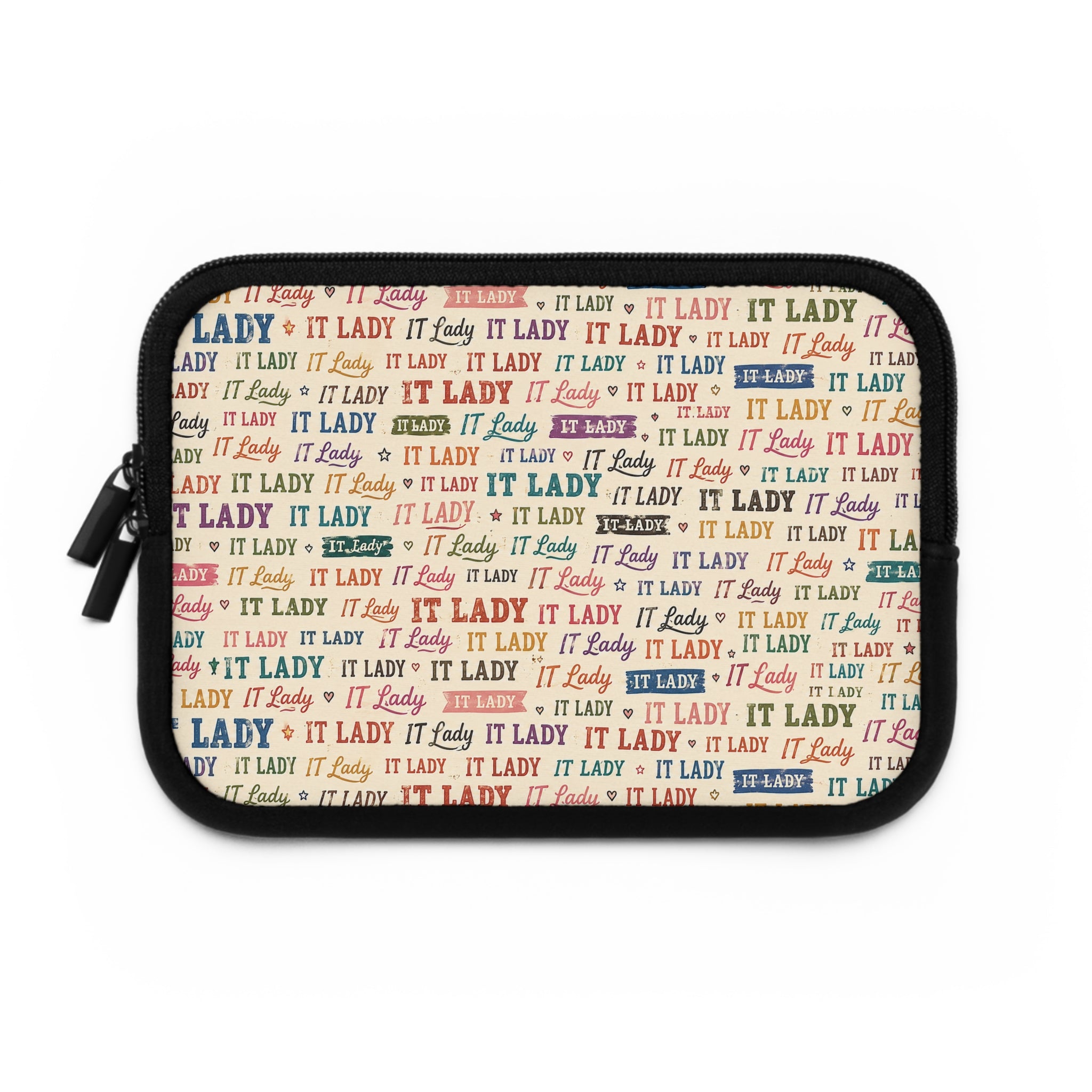 I.T. Lady Vintage Laptop Sleeve - Retro Rainbow Tech Accessory