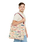 IT Lady Tote Bag - Retro Multicolor Typography All-Over Print