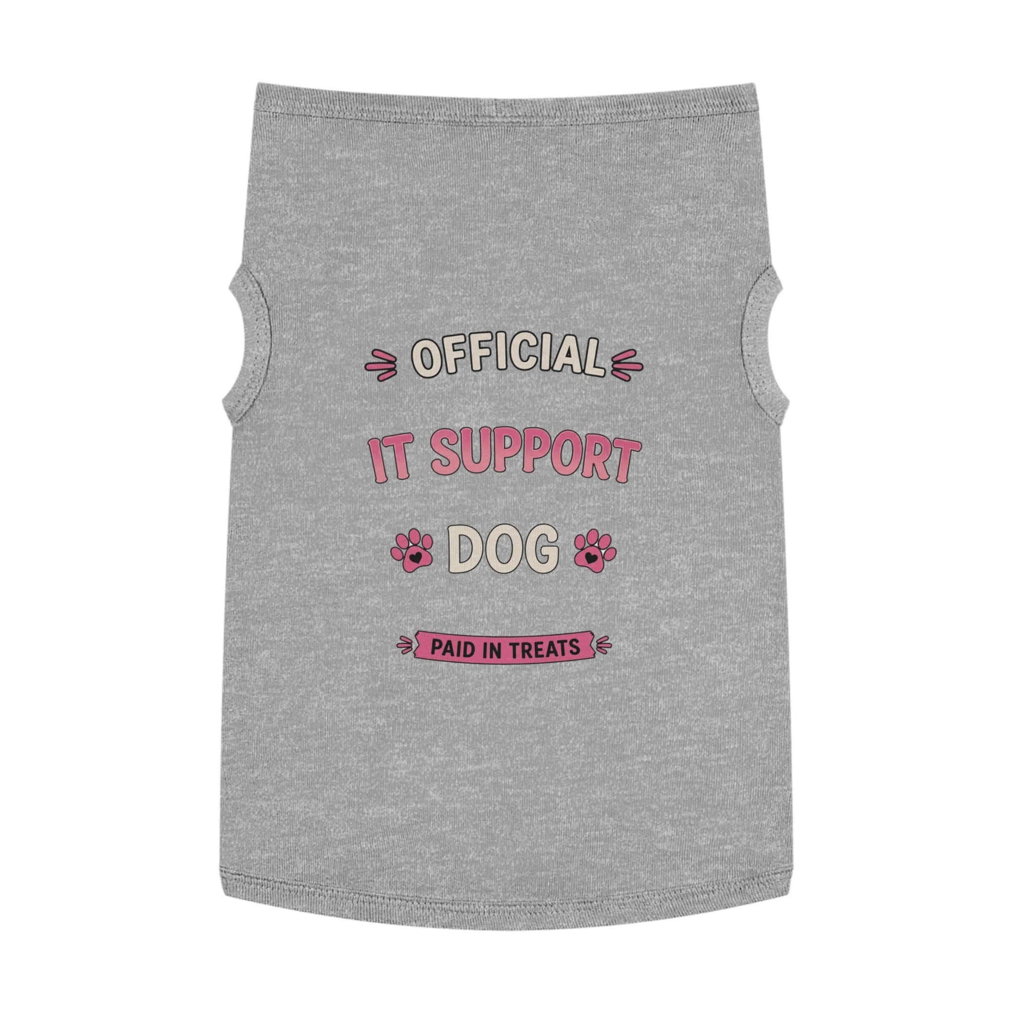 Official IT Support Dog: Paid in Treats Pet Tank Top - Cute Techie Dog Tee