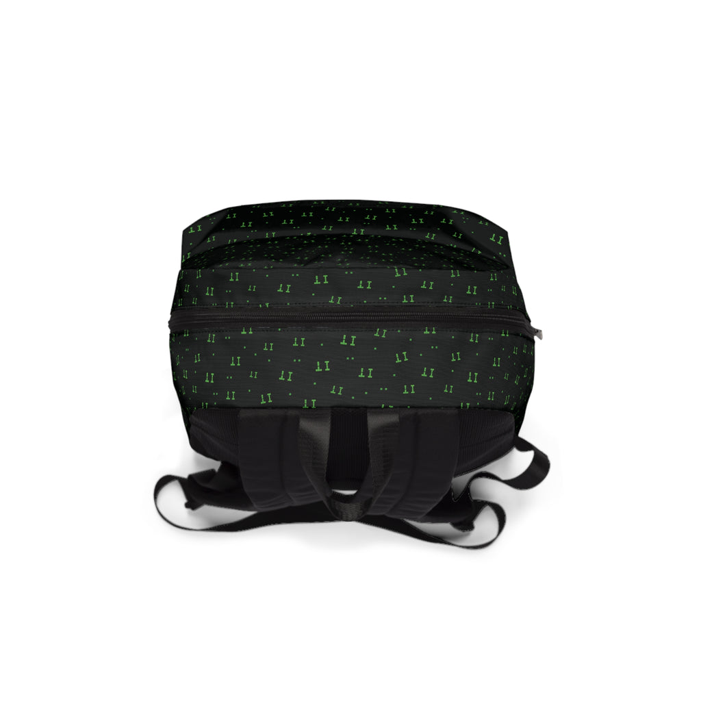 IT Neon Green Black Patterned Backpack