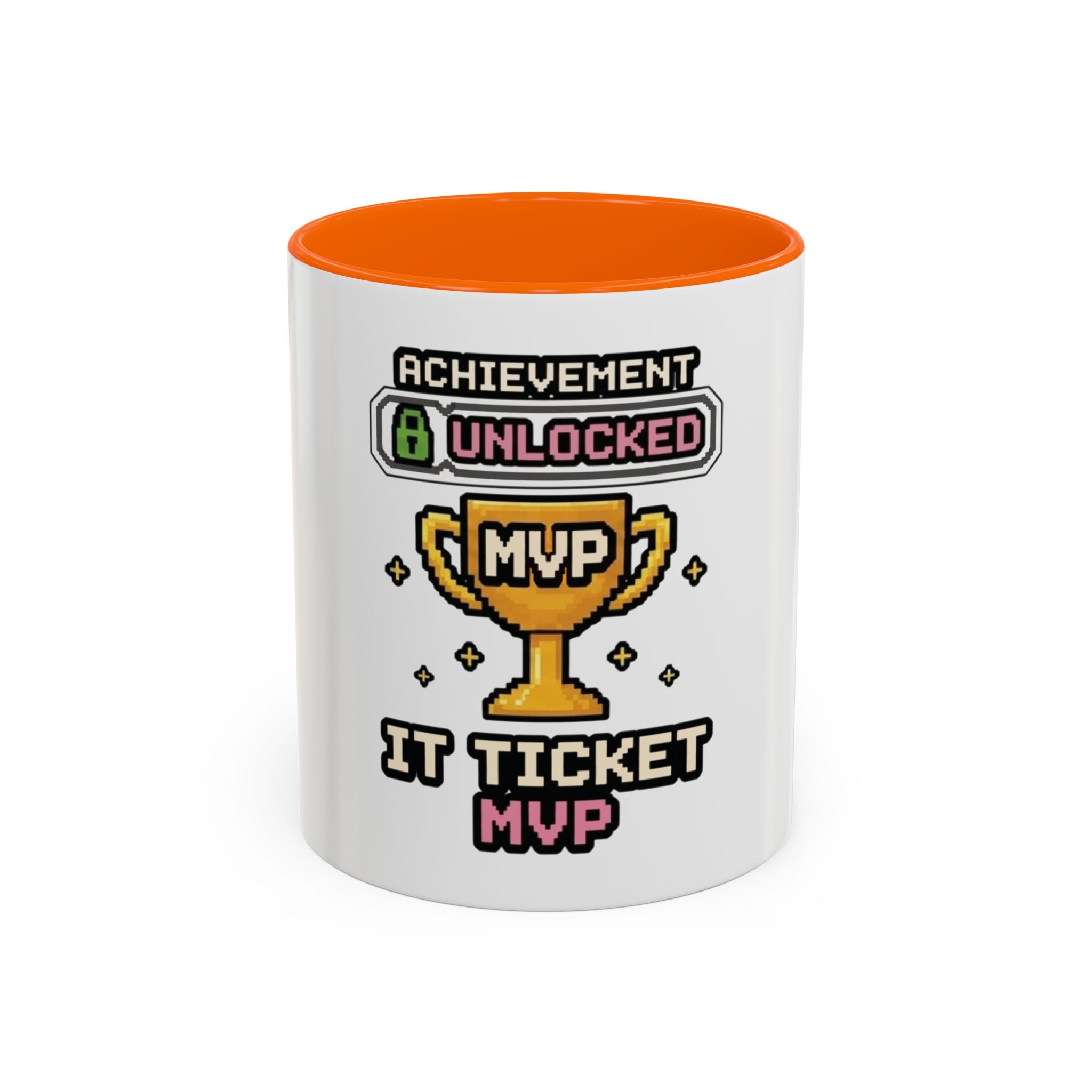 Achievement Unlocked IT Ticket MVP Coffee Mug - Gamer Tech Support Gift (11/15oz)