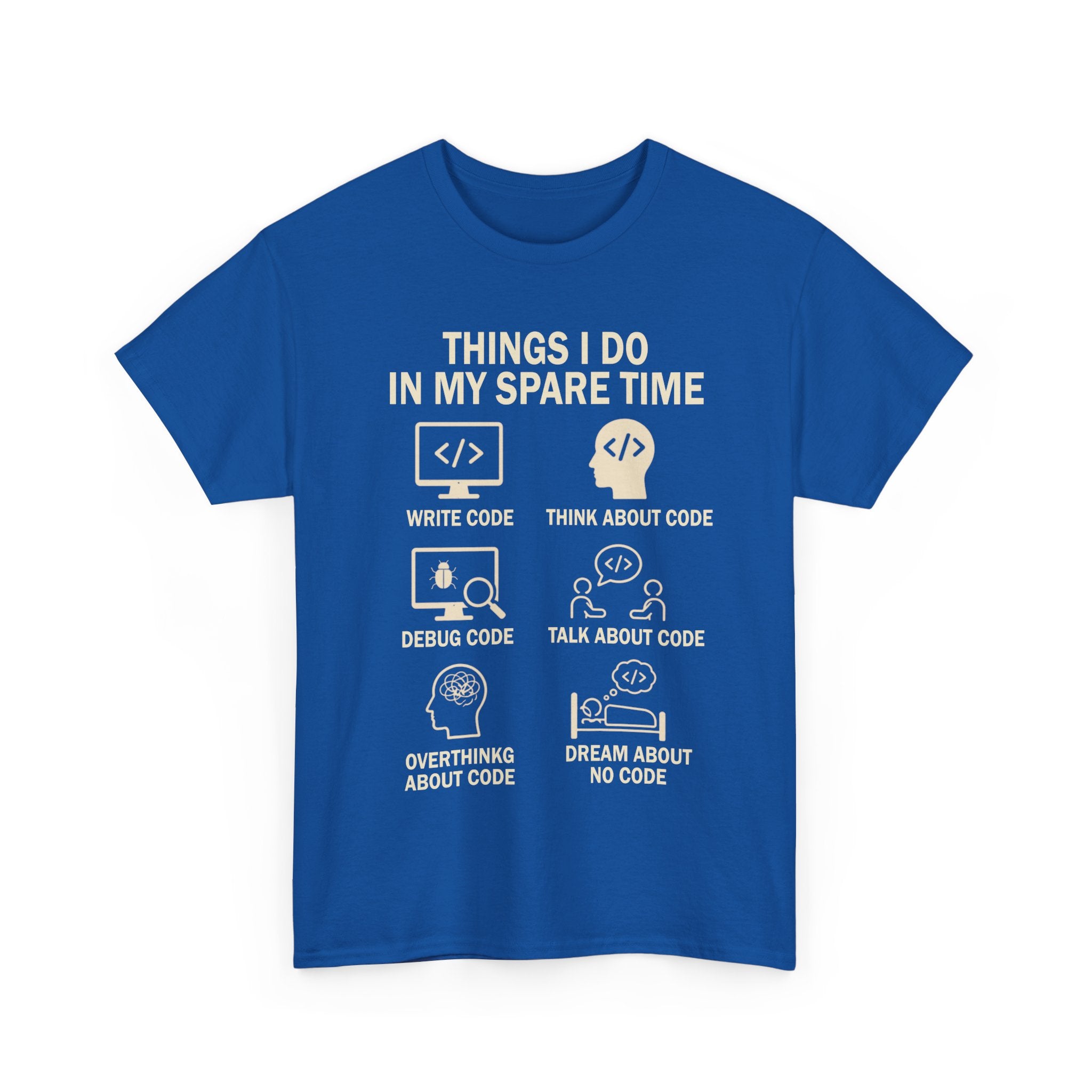 Things I Do in My Spare Time (Code) Unisex Heavy Cotton T-Shirt
