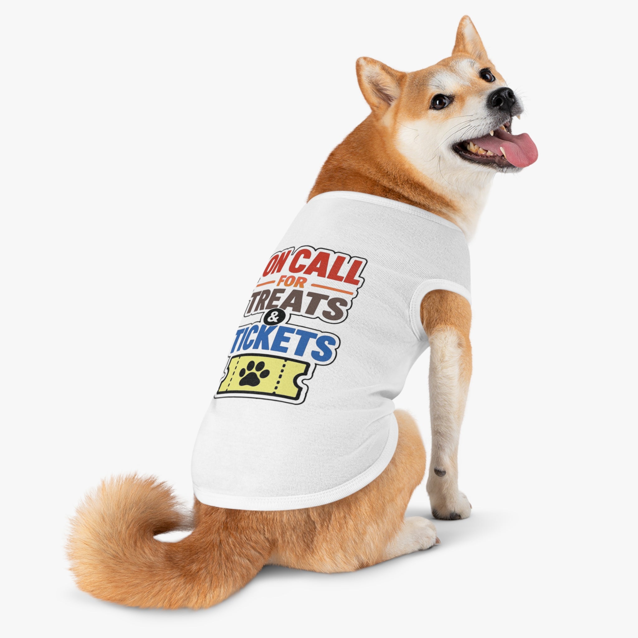 On Call for Treats and Tickets Dog Tank Top