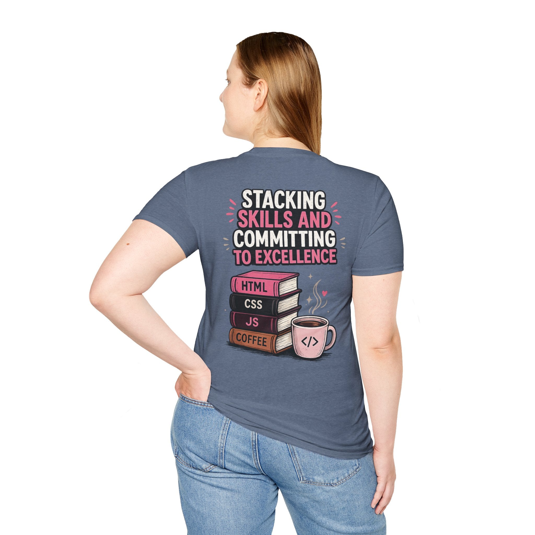 Stacking Stills and Committing to Excellence Unisex Softstyle T-Shirt