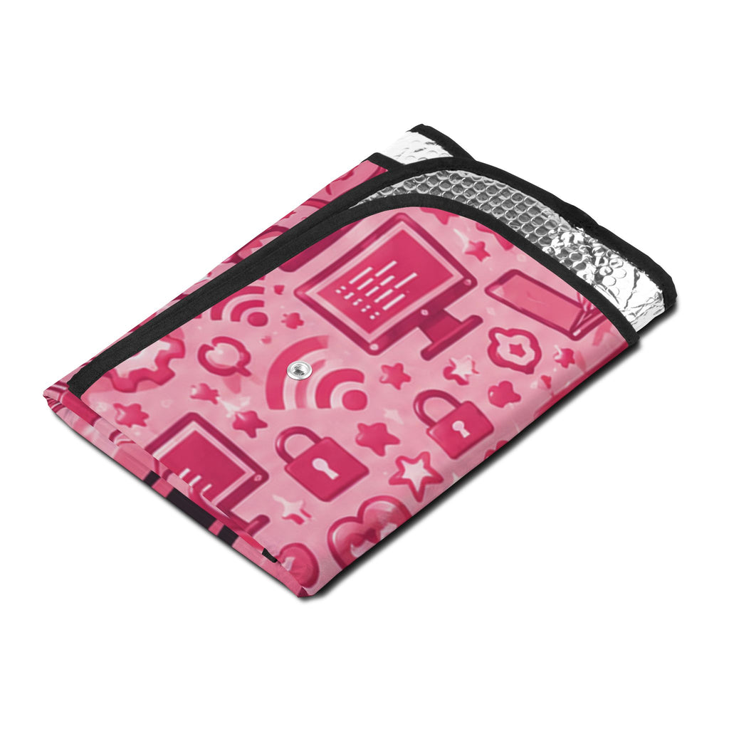 Pink 'IT Lady' Eyes Pattern Car Sun Shade