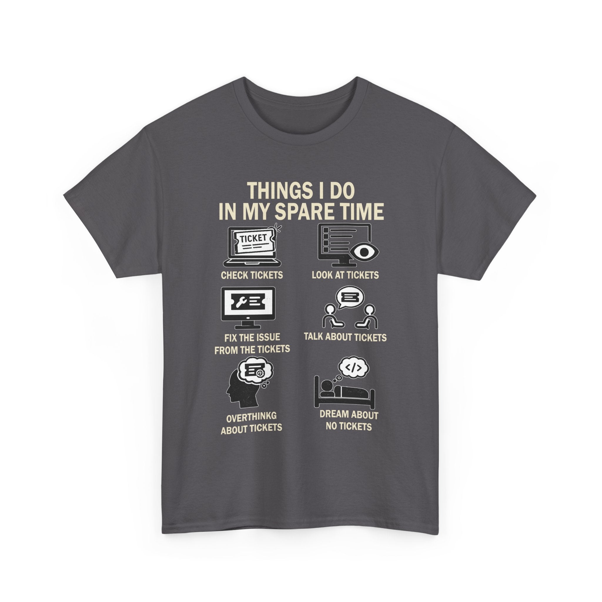 Things I Do In My Spare Time Ticket Obsessed Unisex Heavy Cotton T-Shirt