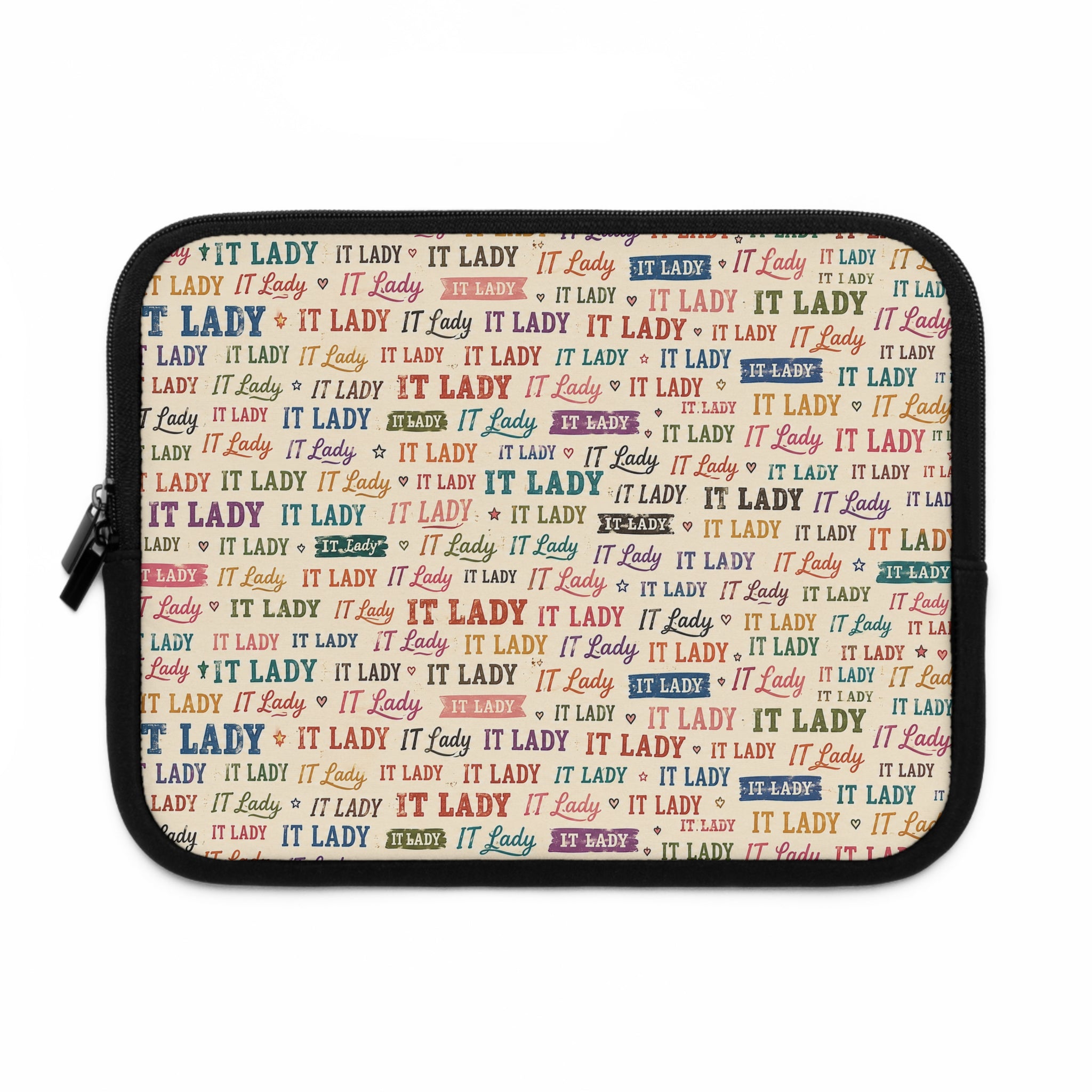 I.T. Lady Vintage Laptop Sleeve - Retro Rainbow Tech Accessory