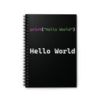 Hello World Programmer Spiral Notebook - print("Hello World") Coding Journal