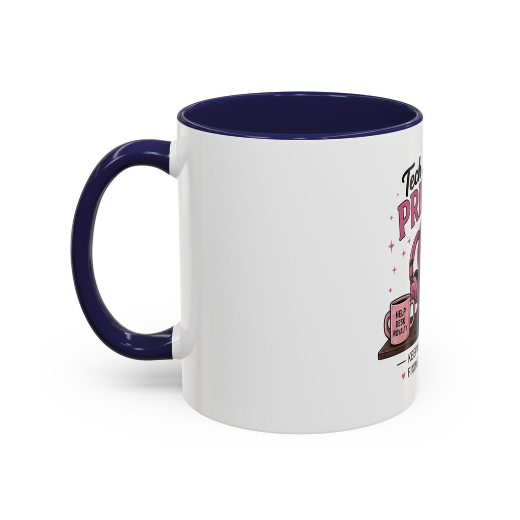 Coffee First Tickets Accent Mug - Funny Pink Heart Coffee Lover Gift (11/15oz)