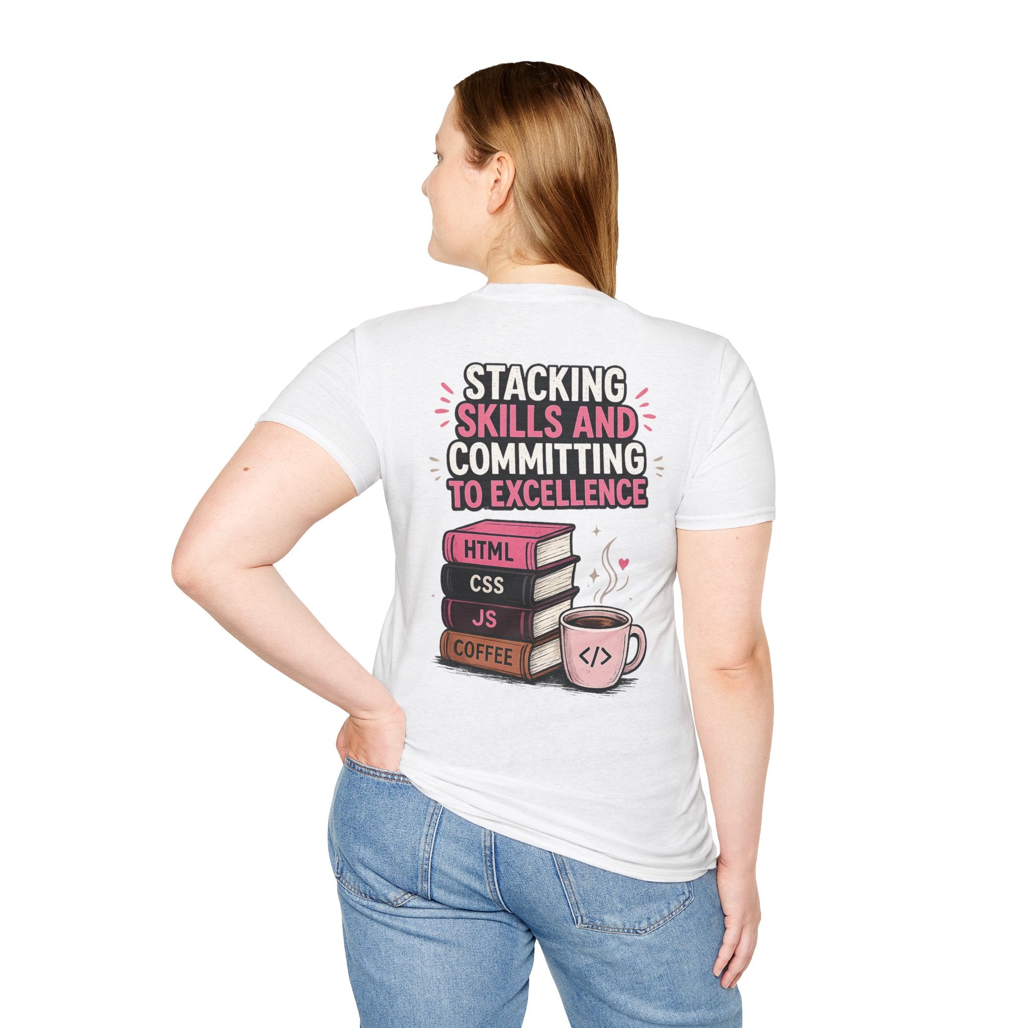 Stacking Stills and Committing to Excellence Unisex Softstyle T-Shirt