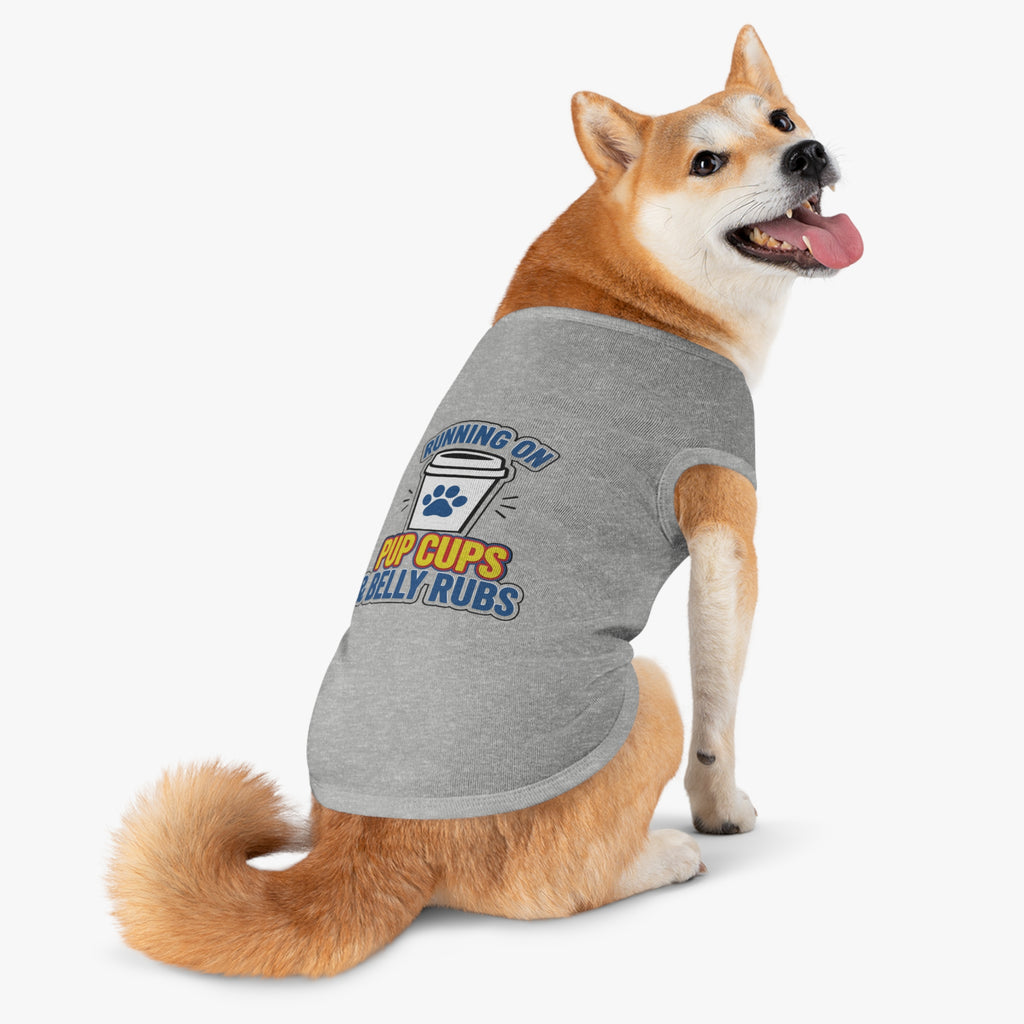 Running on Pup Cups & Belly Rubs Dog Tank Top