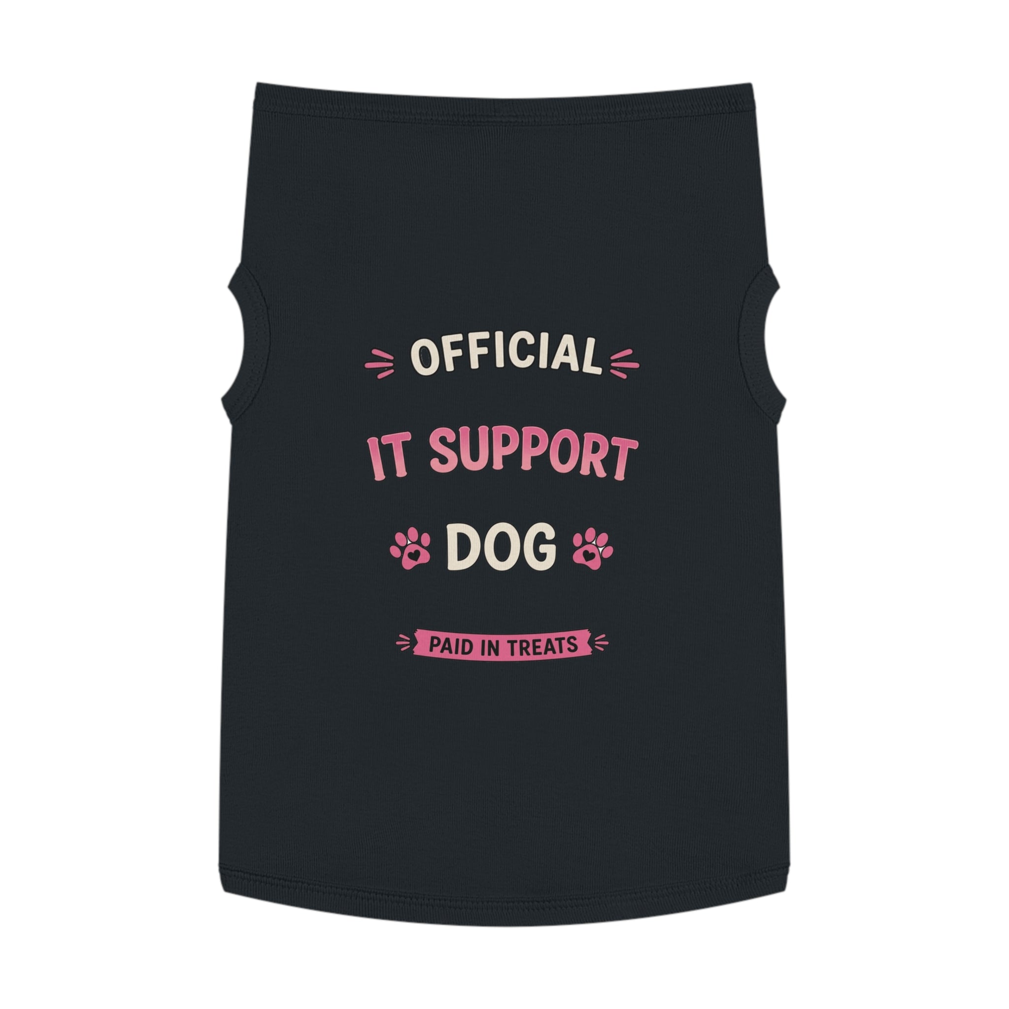 Official IT Support Dog: Paid in Treats Pet Tank Top - Cute Techie Dog Tee