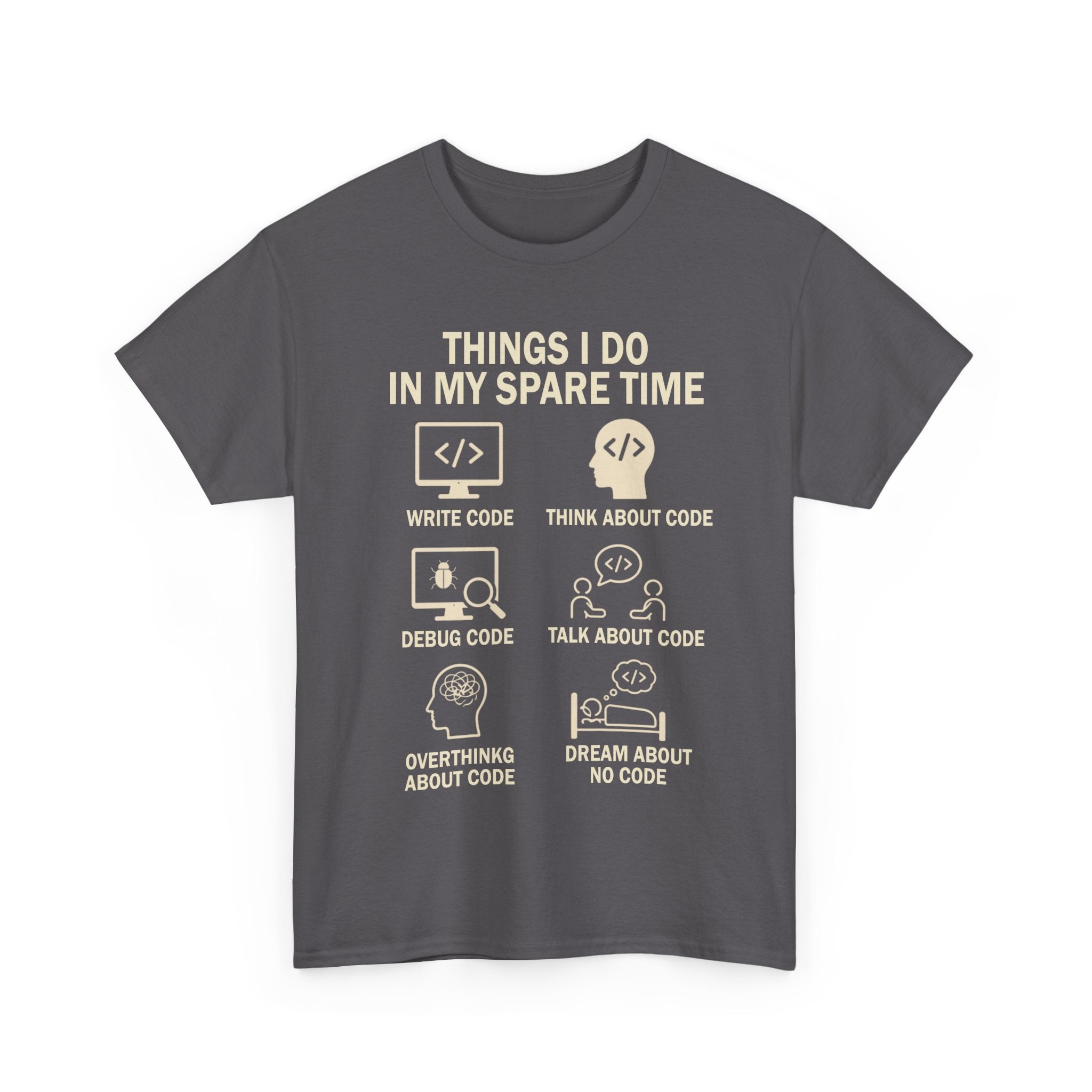 Things I Do in My Spare Time (Code) Unisex Heavy Cotton T-Shirt