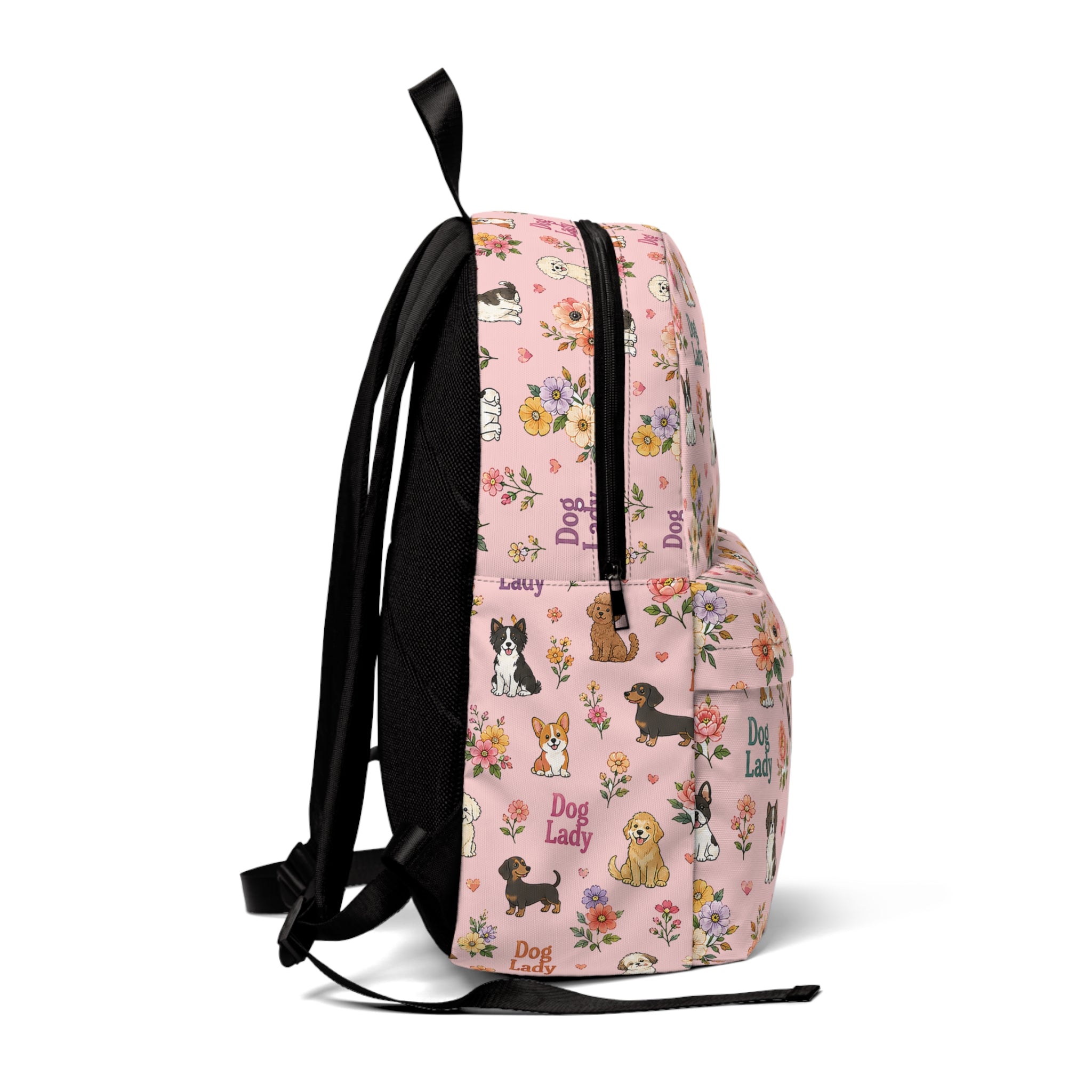 Dog Lady Floral Backpack