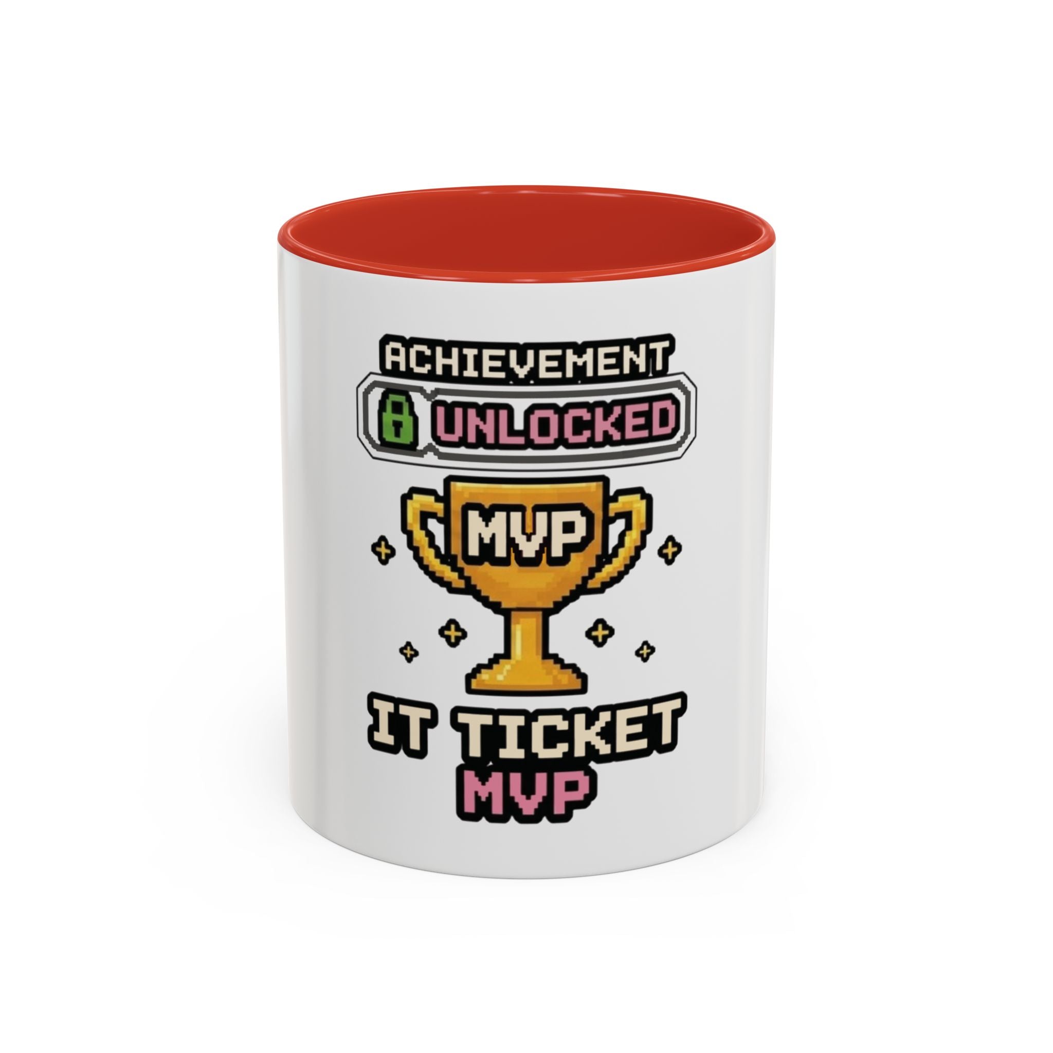 Achievement Unlocked IT Ticket MVP Coffee Mug - Gamer Tech Support Gift (11/15oz)